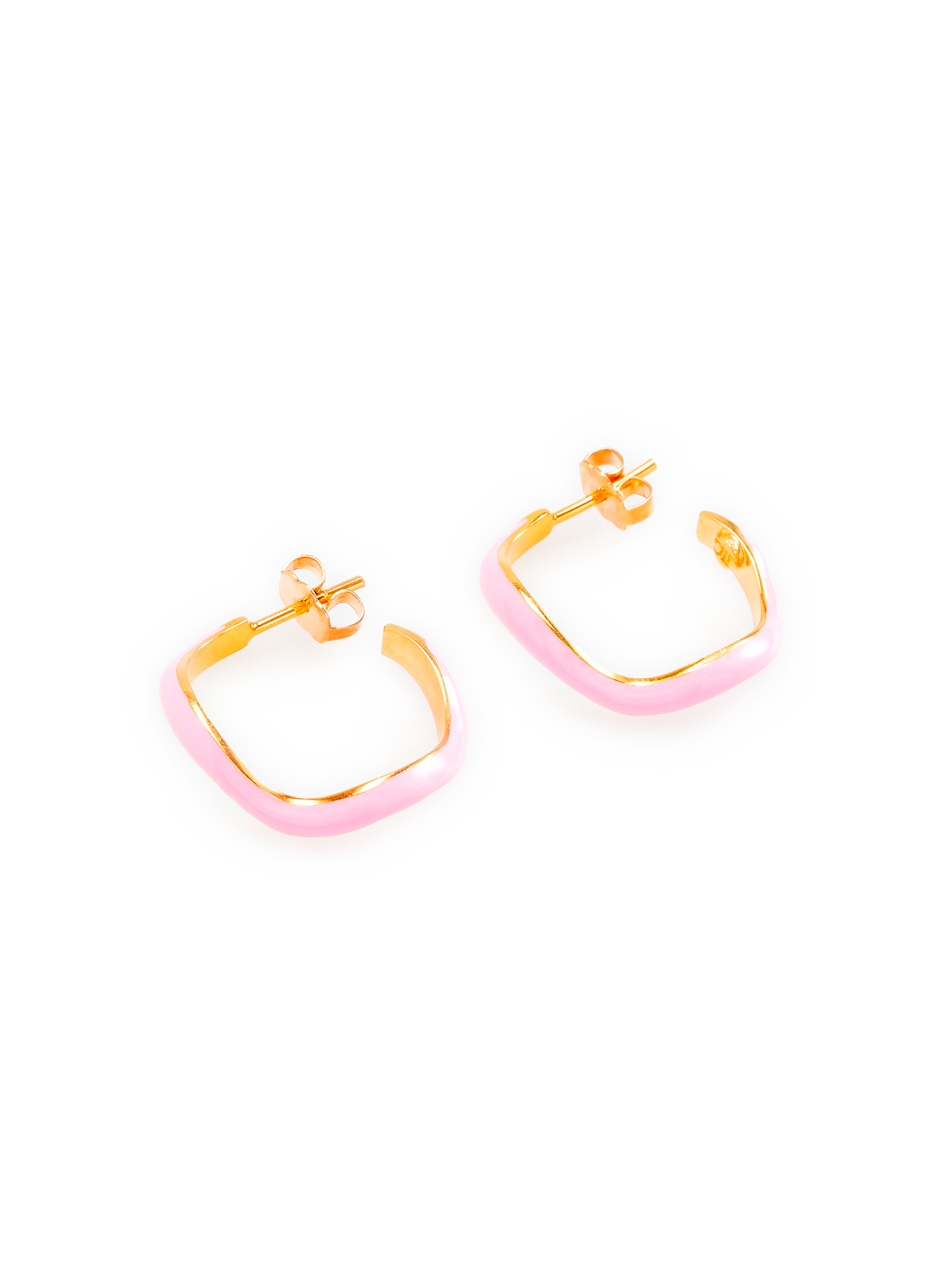 Boucles d'oreille Wave en laiton plaqué or