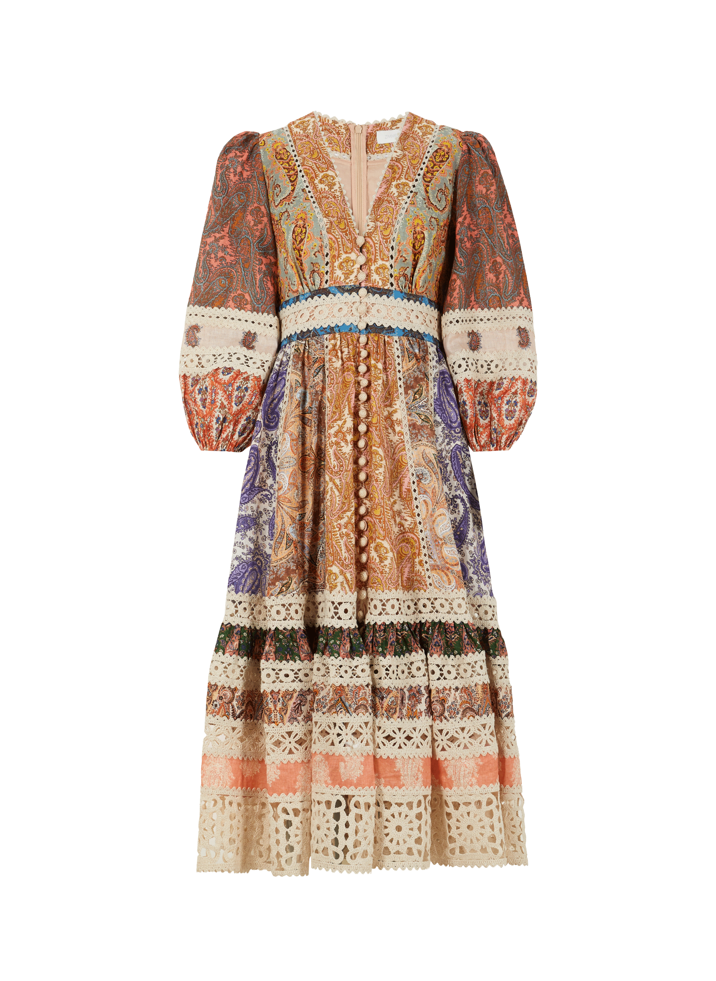 Robe longue Devi Splice en Lin