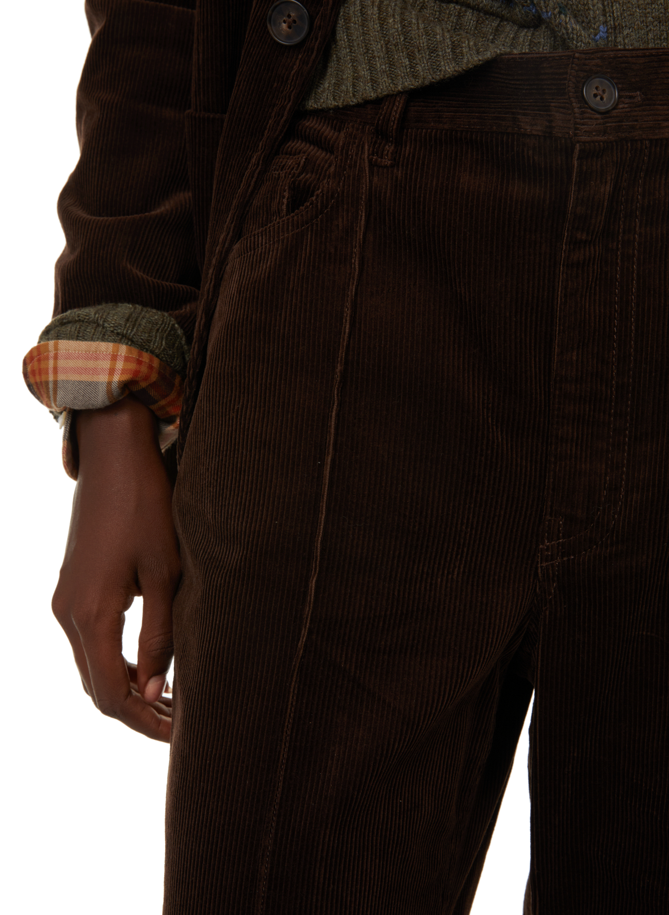 Pantalon velours en coton POLO RALPH LAUREN Noir