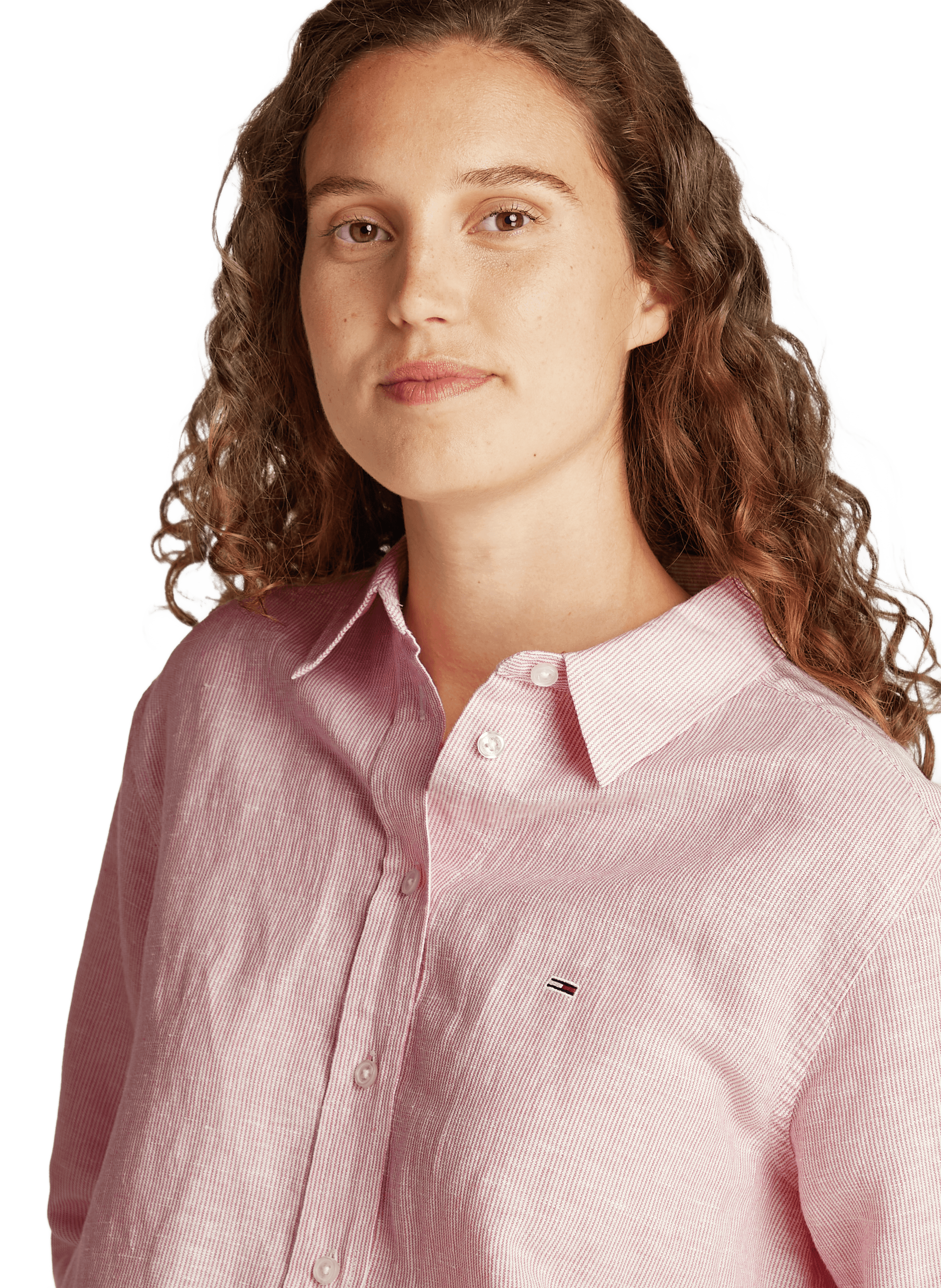 Chemise à rayure ample TOMMY HILFIGER Rose