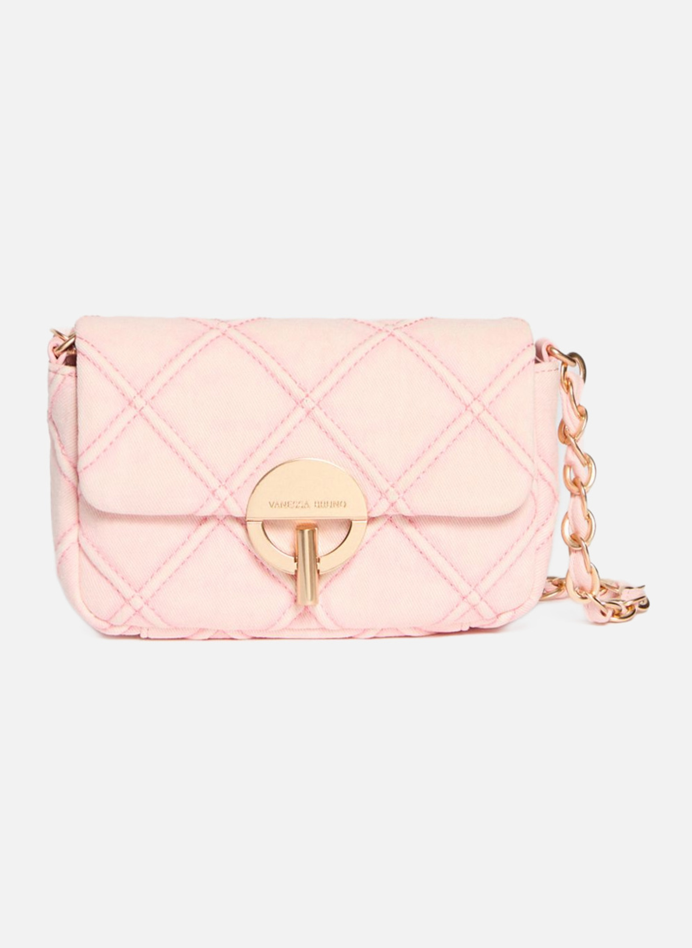 VANESSA BRUNO Petit sac moon en denim Rose