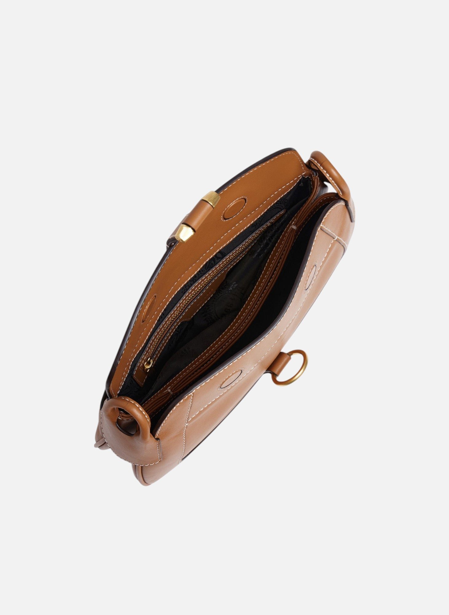 Petit sac bandoulière pia en cuir lisse LE TANNEUR Marron