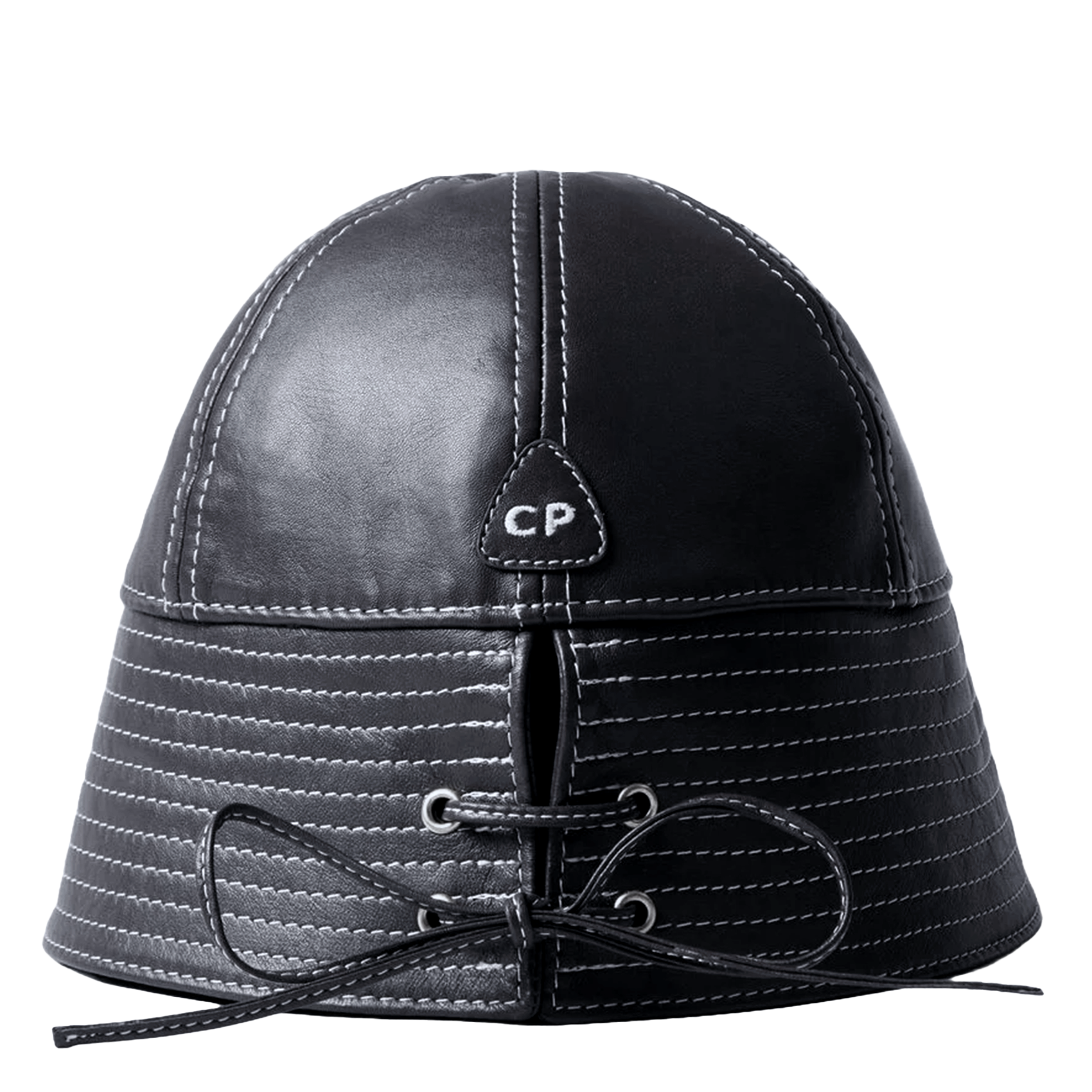 Bob cuir surpiqûres contrastées CLAUDIE PIERLOT Noir