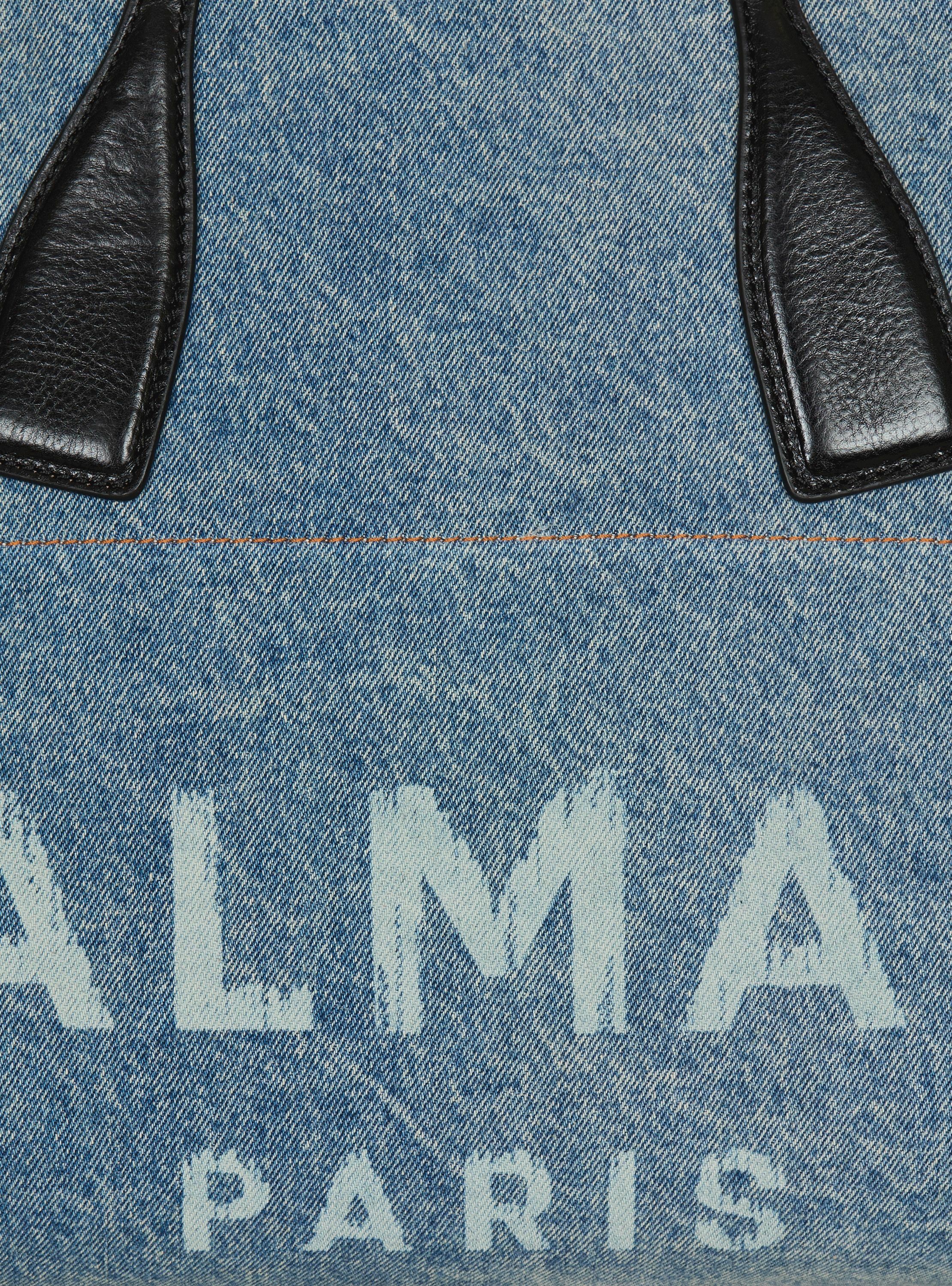 Sac cabas track en denim BALMAIN Bleu