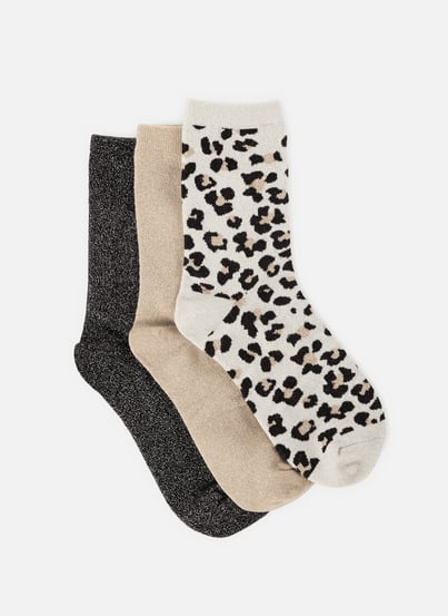 Set of 3 metallic socks SAISON 1865 Set of 3 metallic socks SAISON 1865