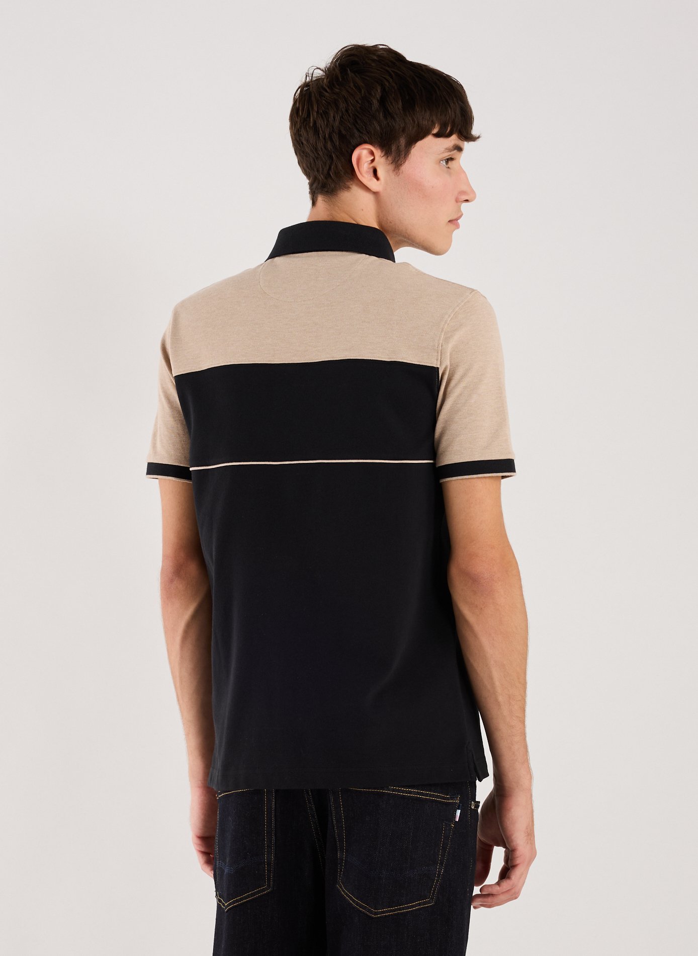 Polo en coton mélangé EDEN PARK Noir