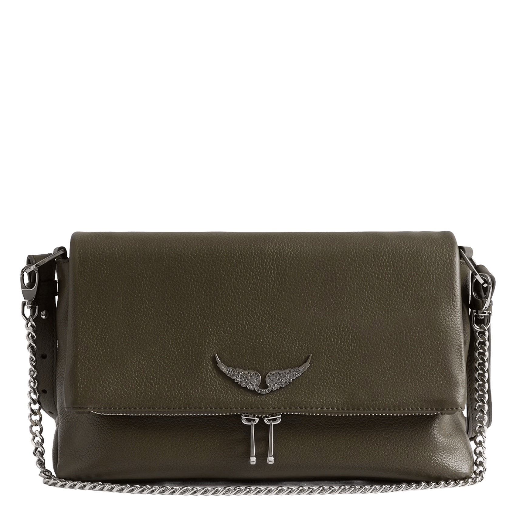 Sac porté épaule en cuir rocky ii ZADIG&VOLTAIRE Vert