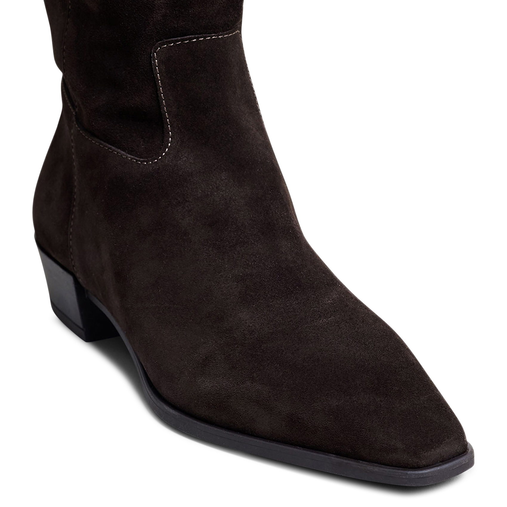 Bottes en cuir velours papillon Marron