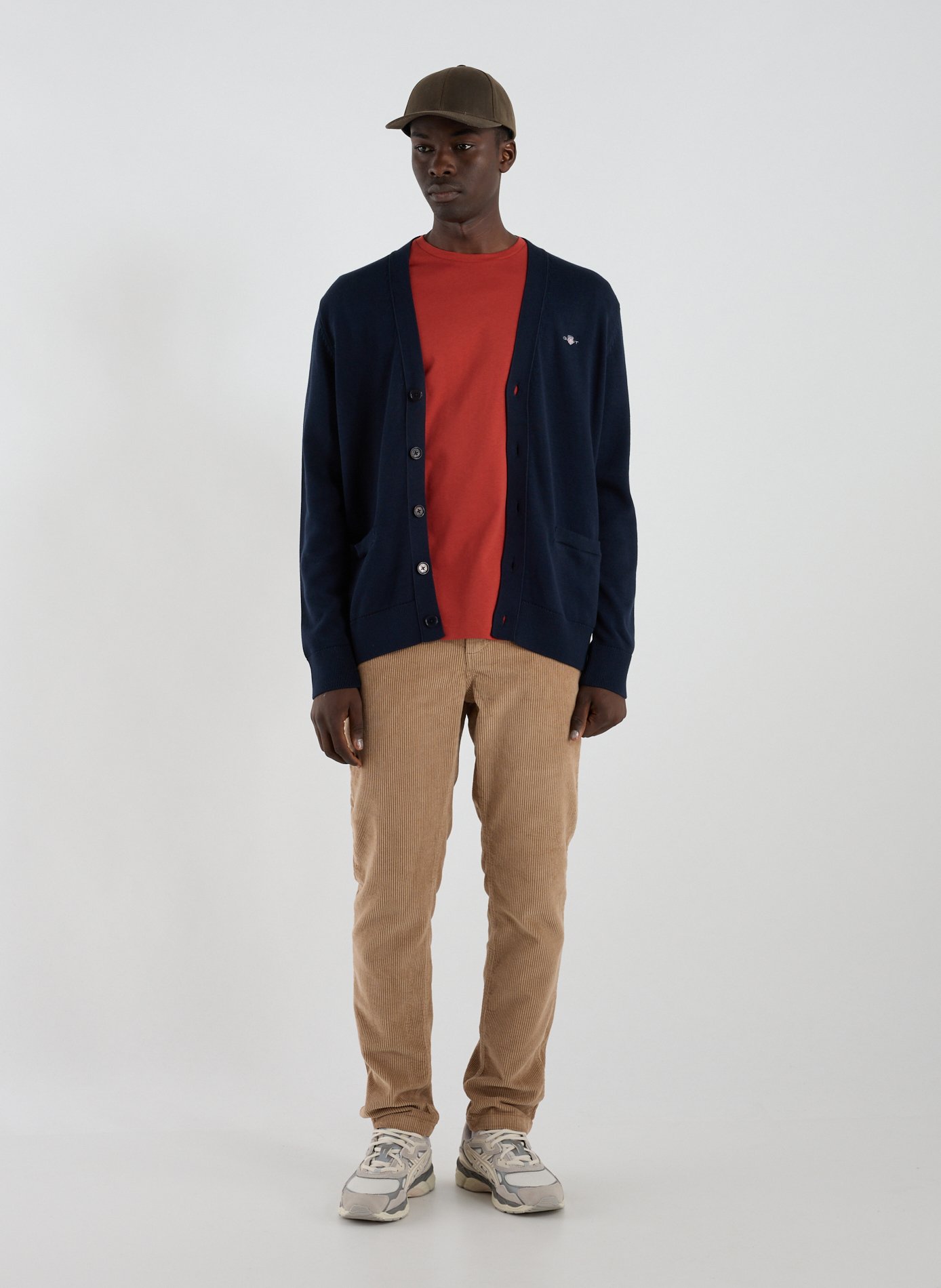 V-neck cotton vest GANT Blue