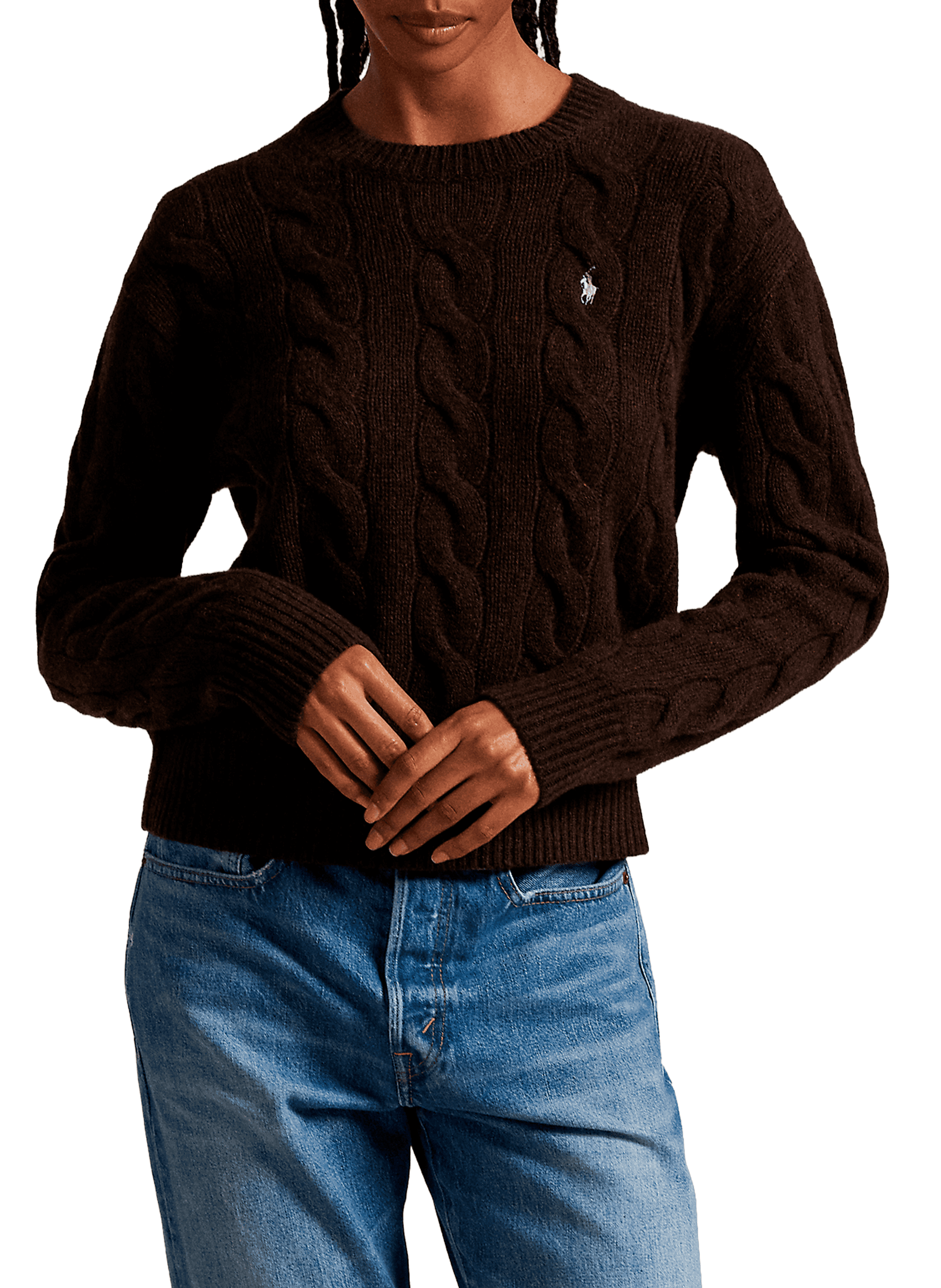 POLO RALPH LAUREN Wool and cashmere Jumper Brown