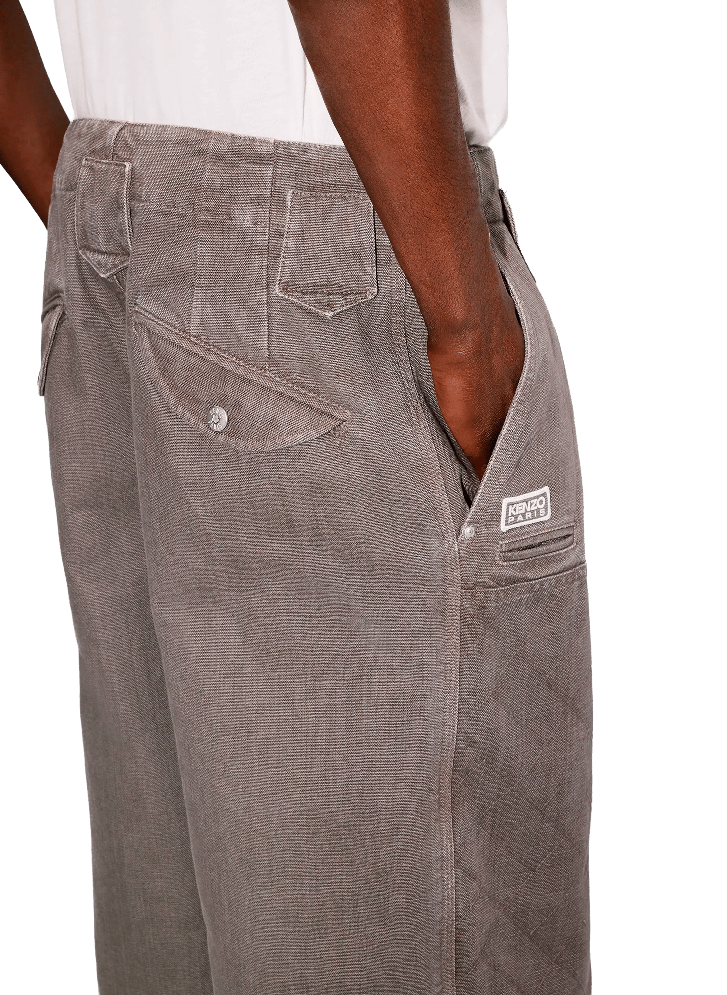 Wide-leg trousers with panels KENZO Brown