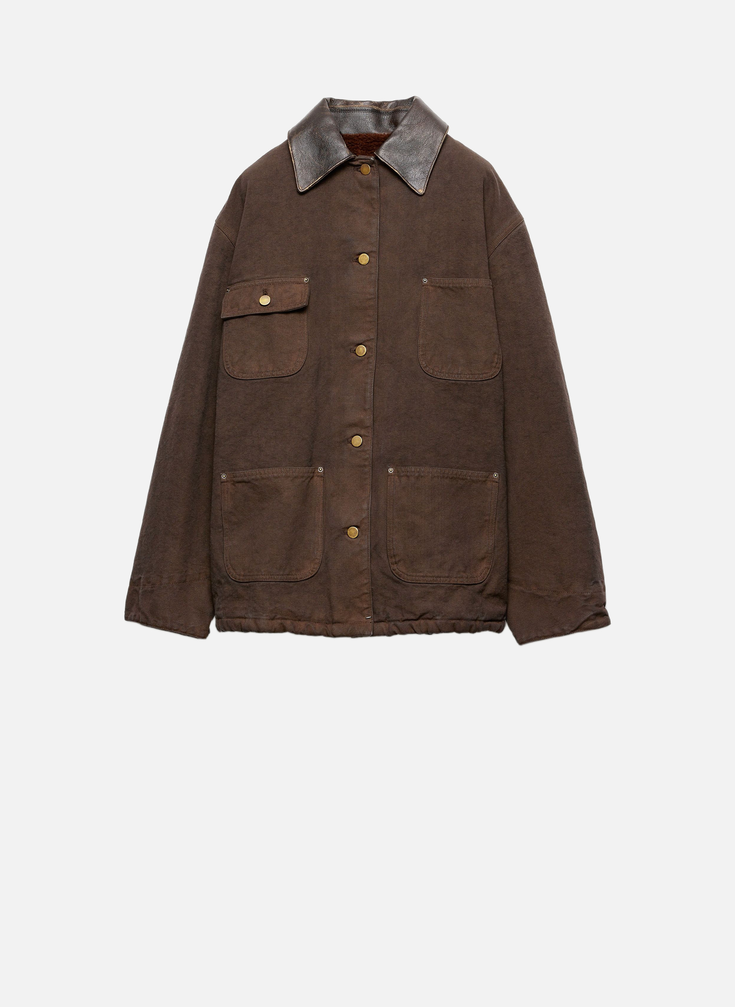 Veste camionneur en toile PRADA Marron