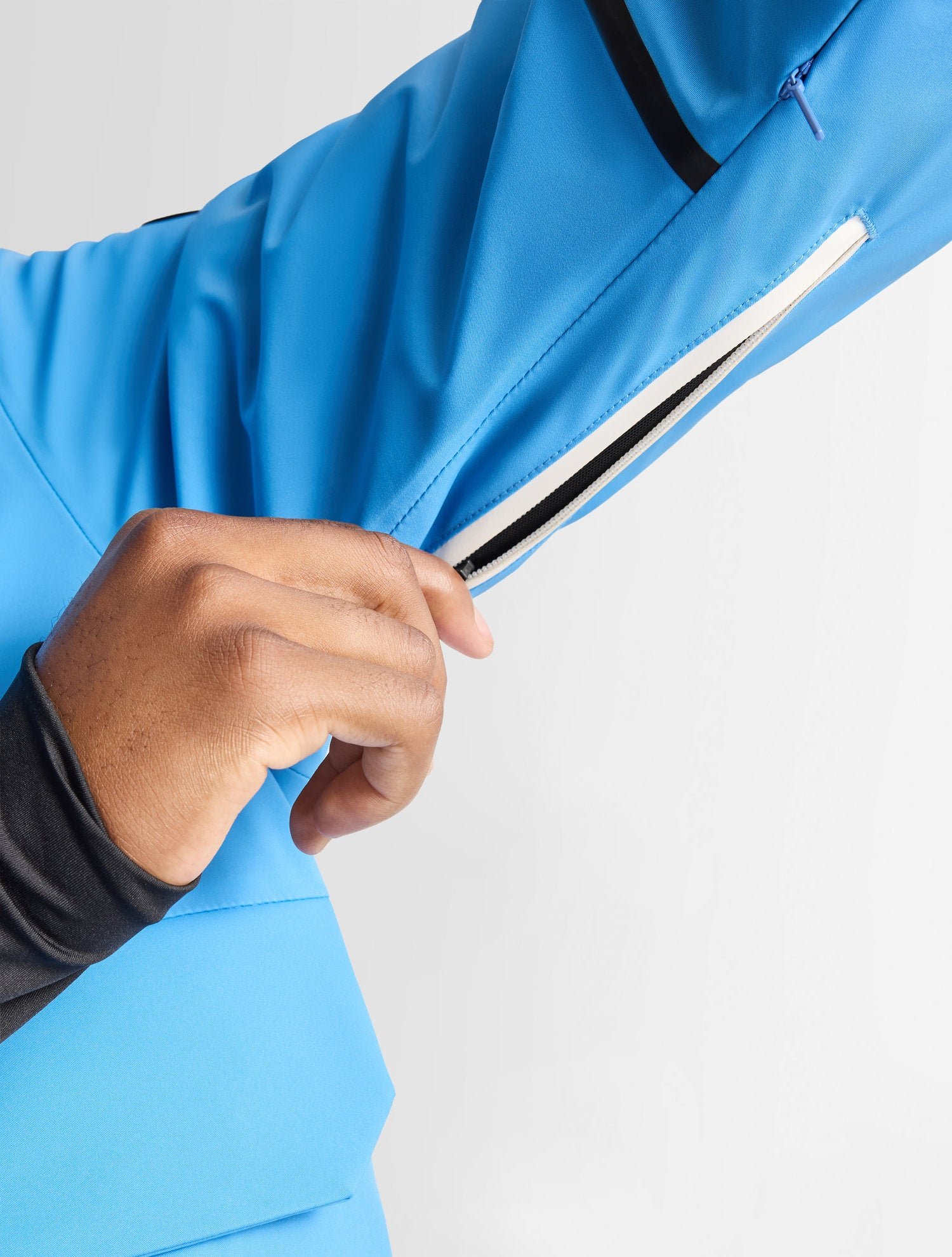 Veste de ski john col capuche coupe regular FUSALP Bleu