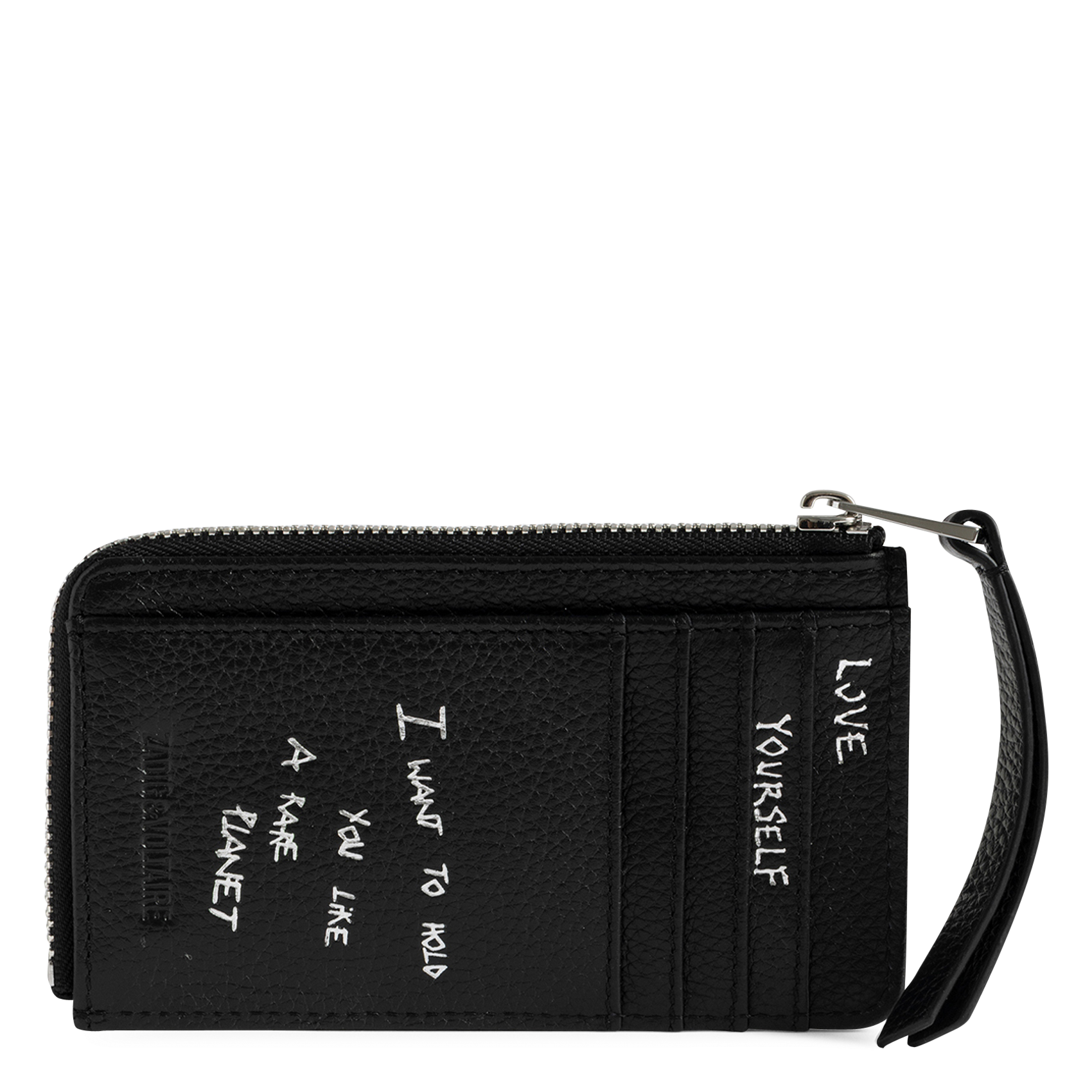 Porte-cartes en cuir imprimé zv card ZADIG&VOLTAIRE Noir