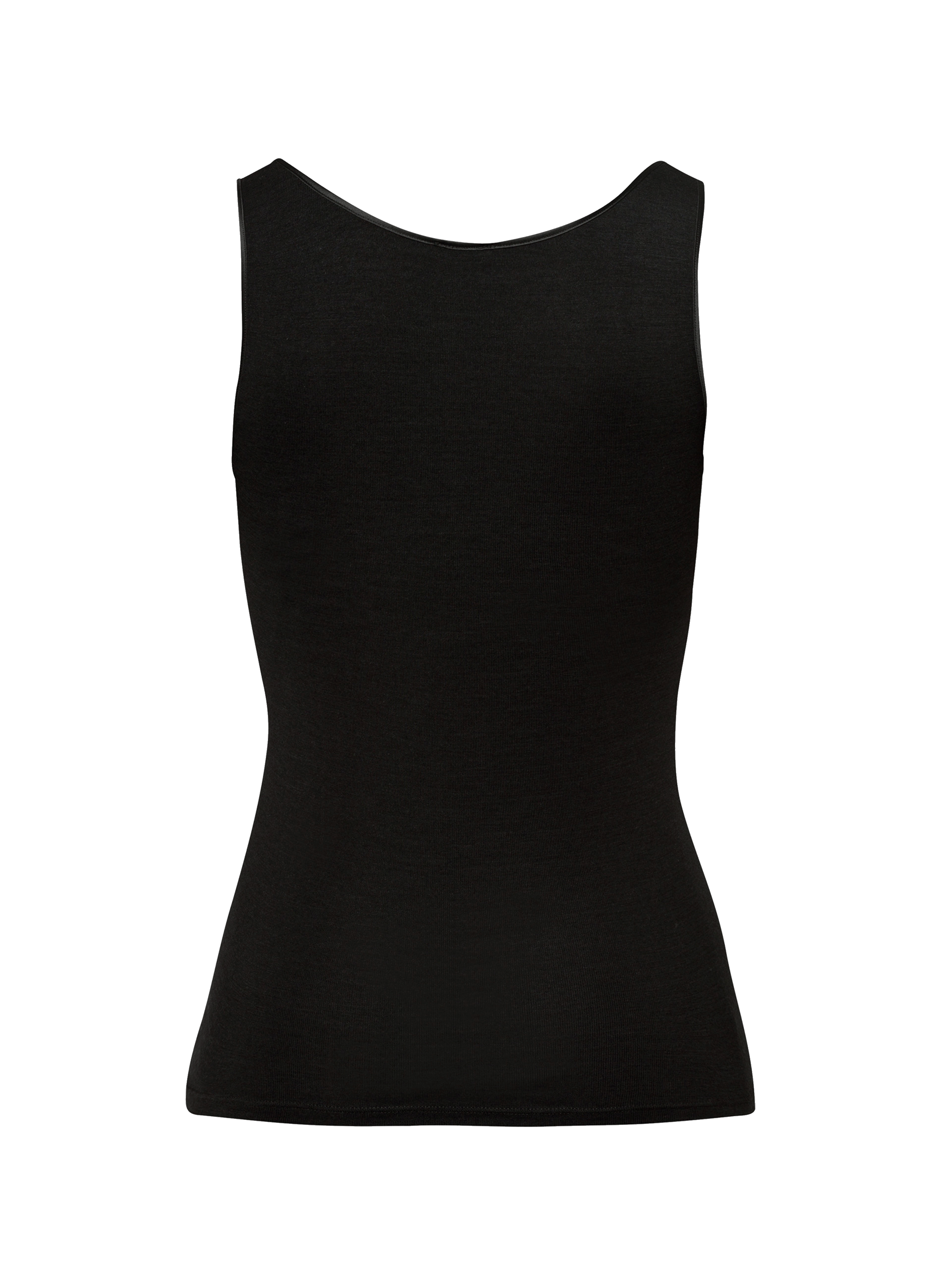 Wool and silk tank top HANRO Black