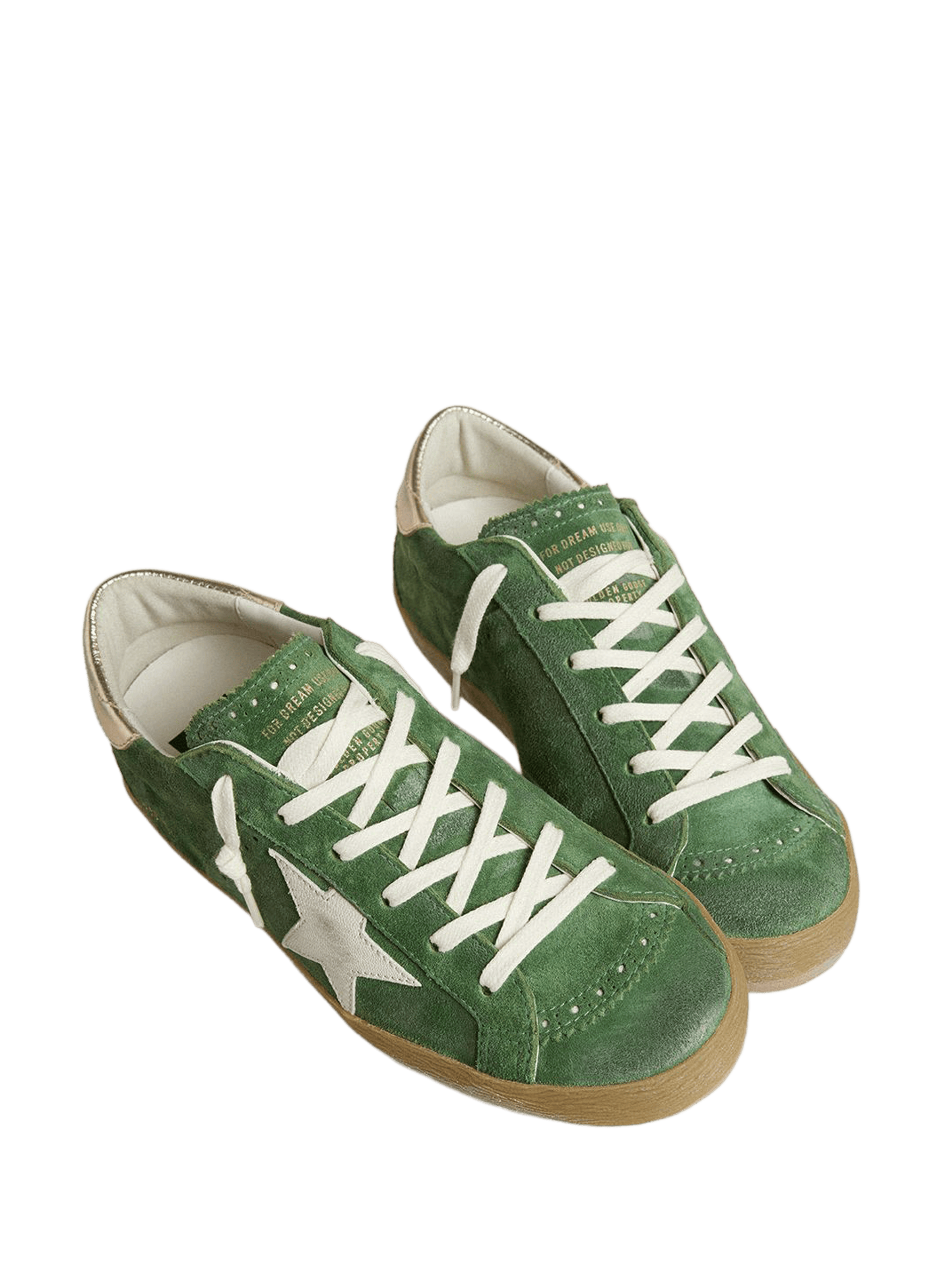 Super-star leather sneakers GOLDEN GOOSE Green