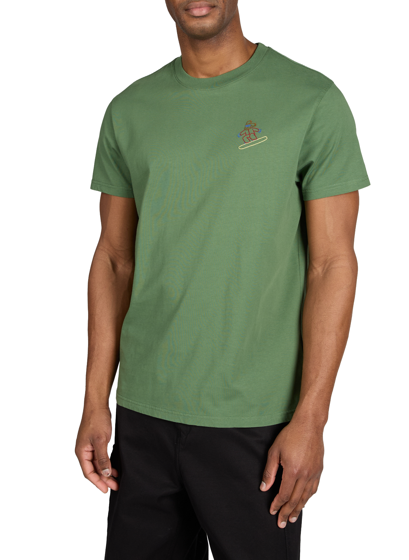 T-shirt Popincourt Chien de surf en coton MAISON LABICHE Vert