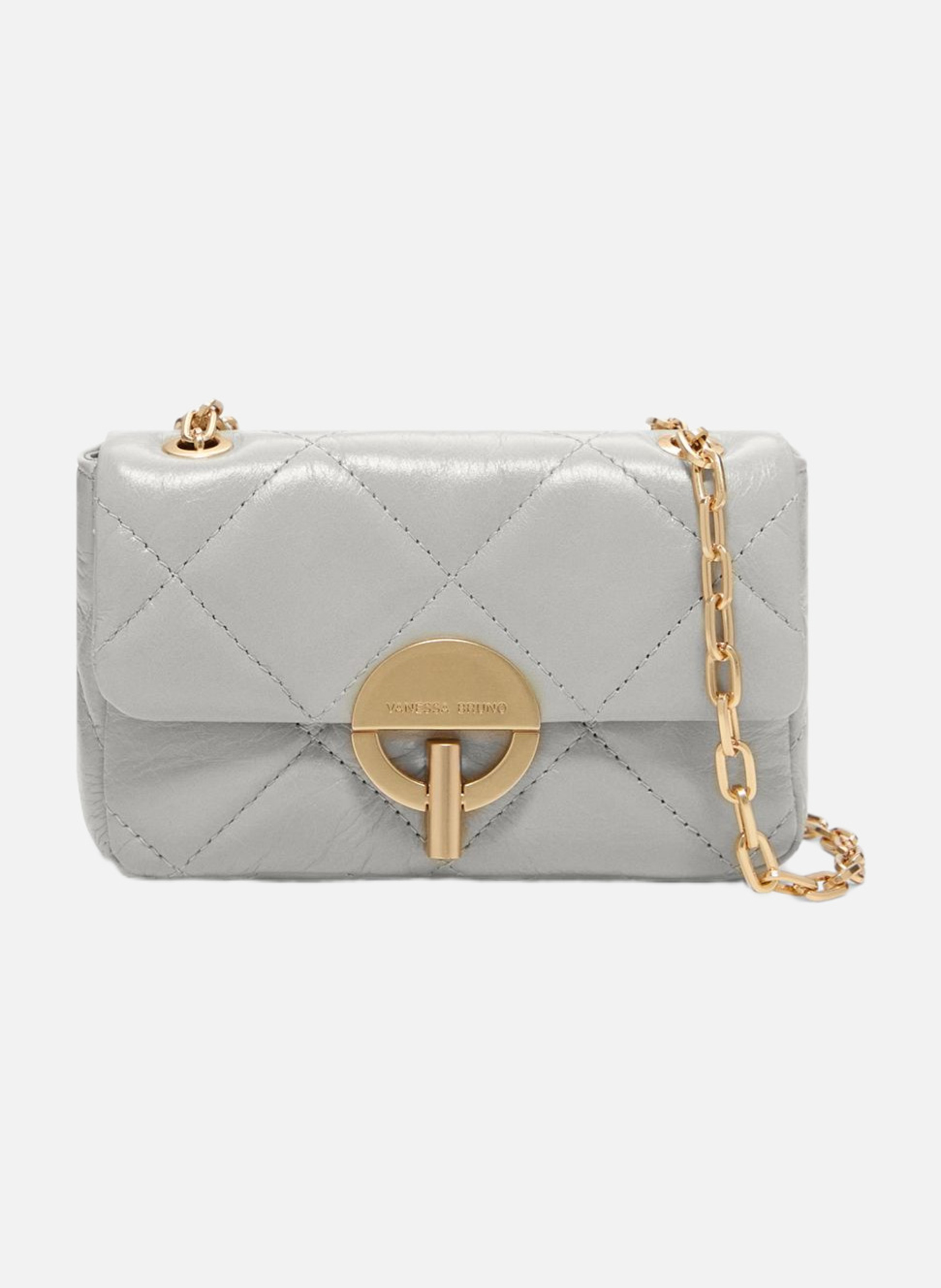 Petit sac moon en cuir VANESSA BRUNO Gris