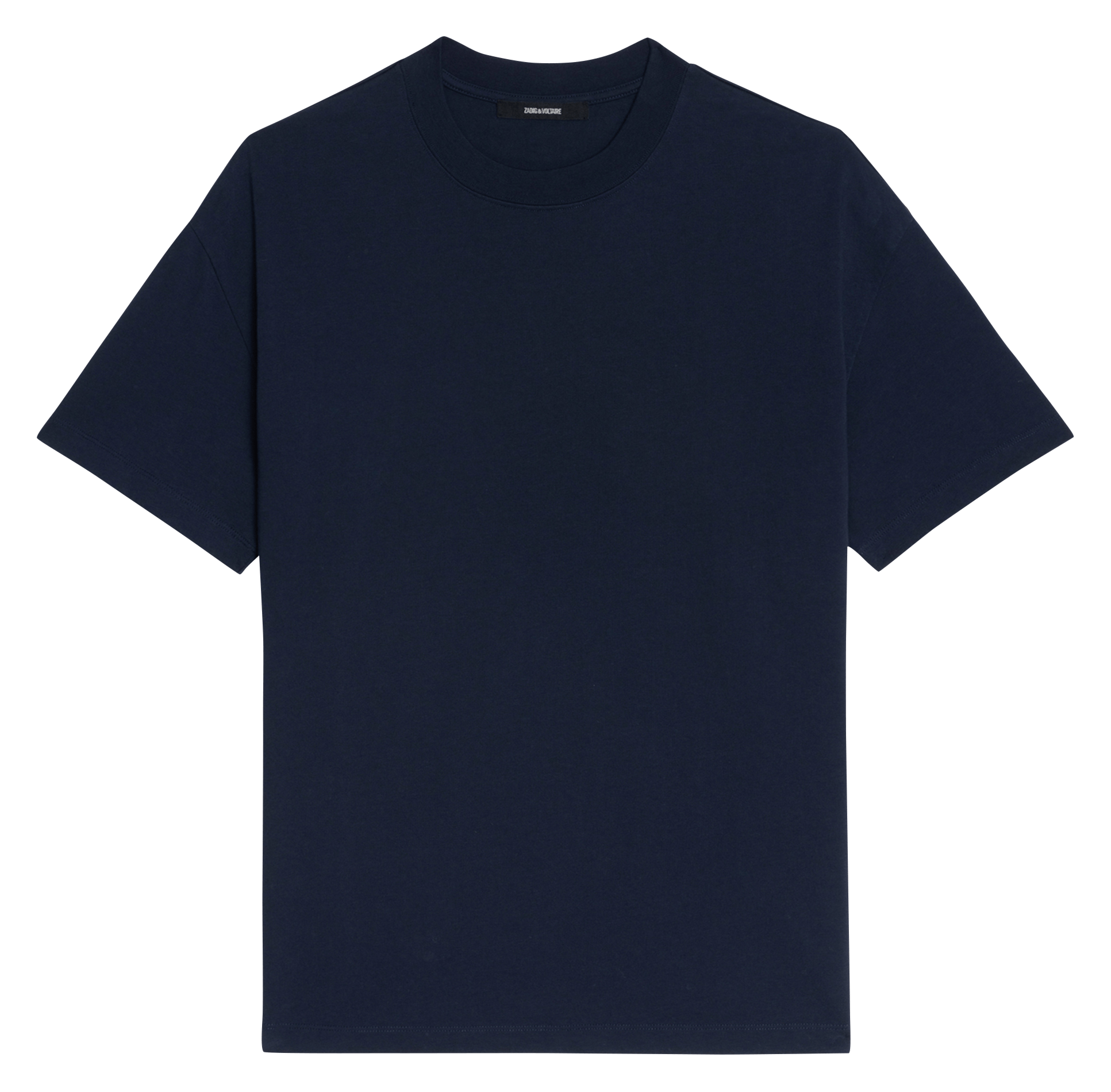 Tee-shirt droit col rond en coton teddy ZADIG&VOLTAIRE Bleu