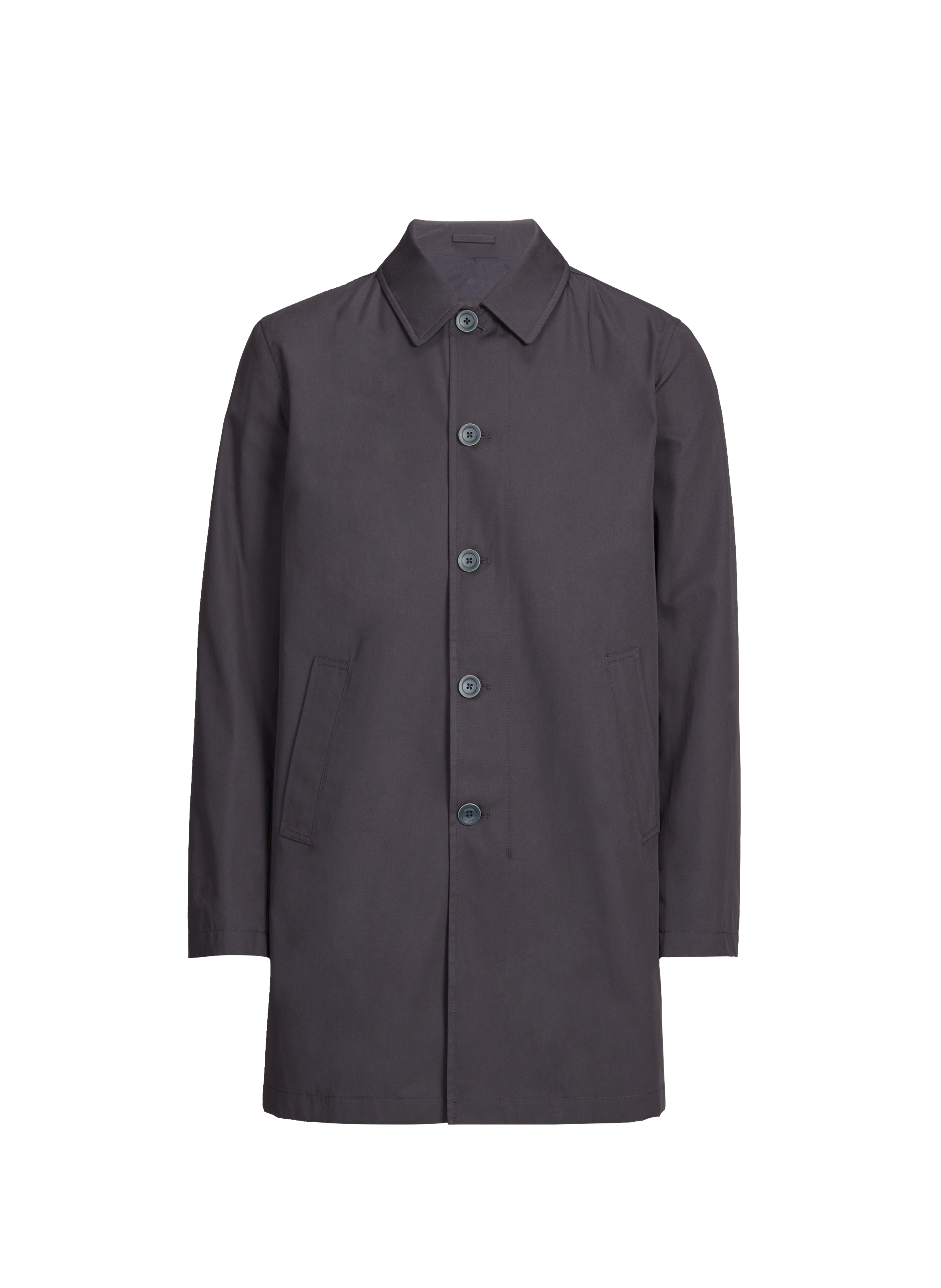 Mid-length cotton coat HERNO Blue