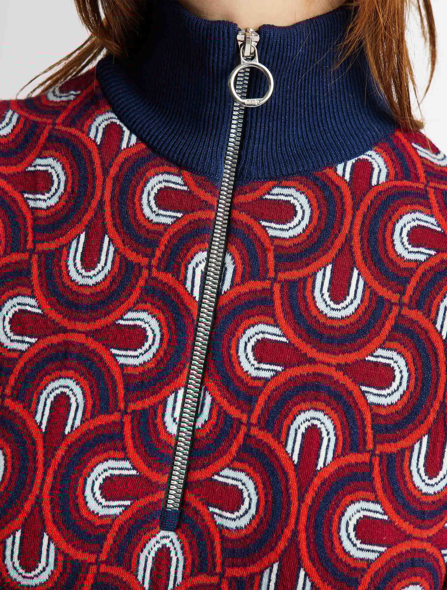 Pull pilule knit col montant coupe regular FUSALP Rouge