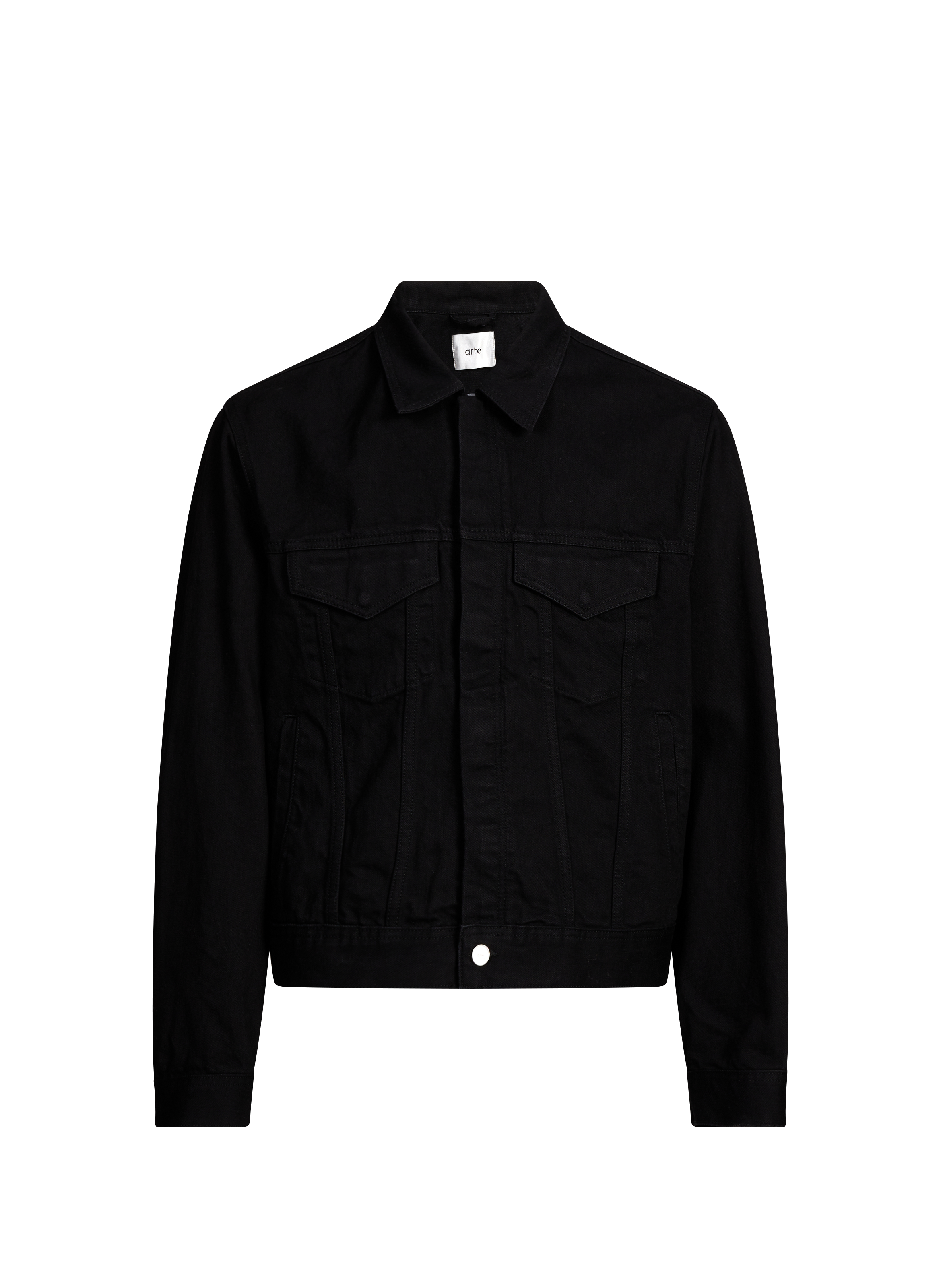 Straight cotton denim jacket ARTE ANTWERP Black