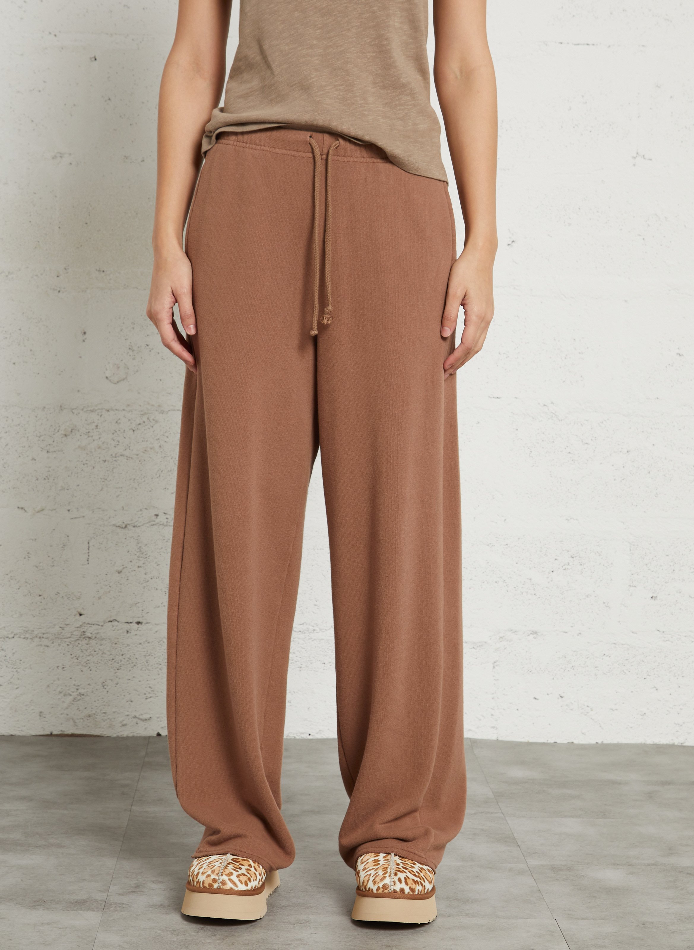 Jogging ample en coton mélangé atubay AMERICAN VINTAGE Marron