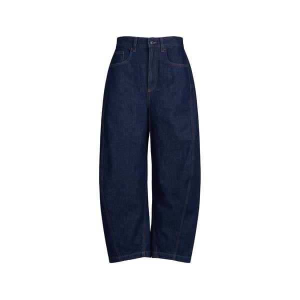 Jean boule taille haute en coton Jean boule taille haute en coton