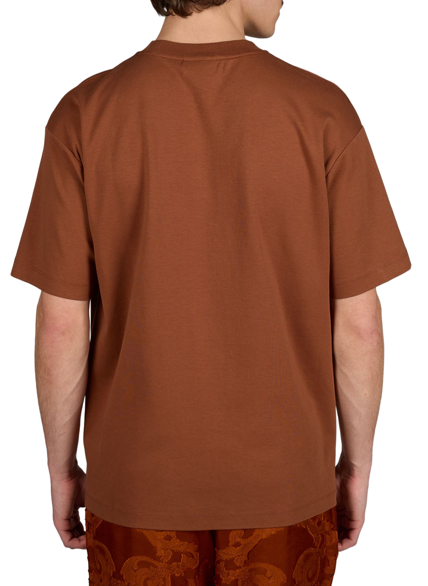 Printed cotton T-shirt DROLE DE MONSIEUR Brown