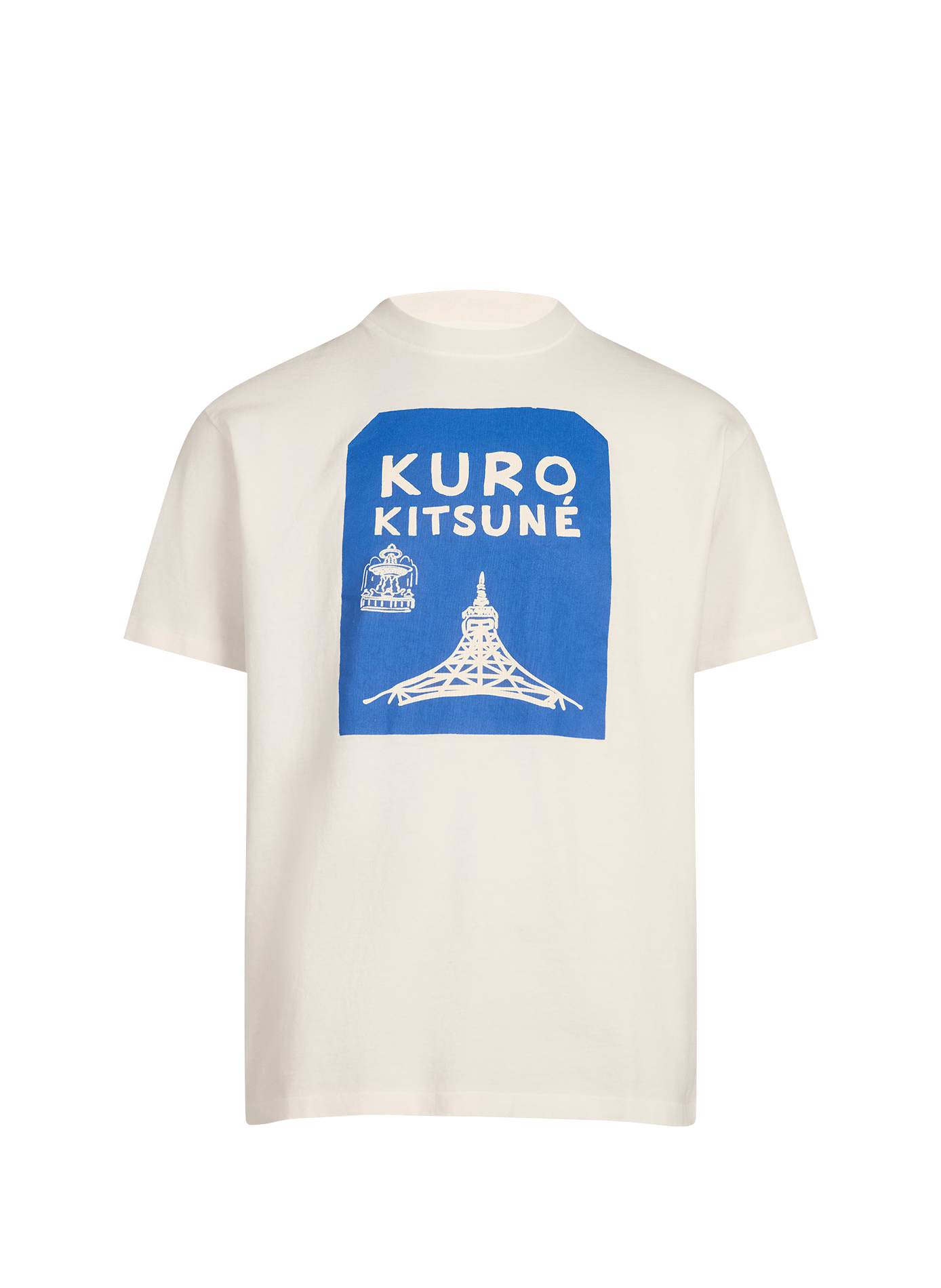Tokyo-Paris cotton T-shirt MAISON KITSUNÉ Beige