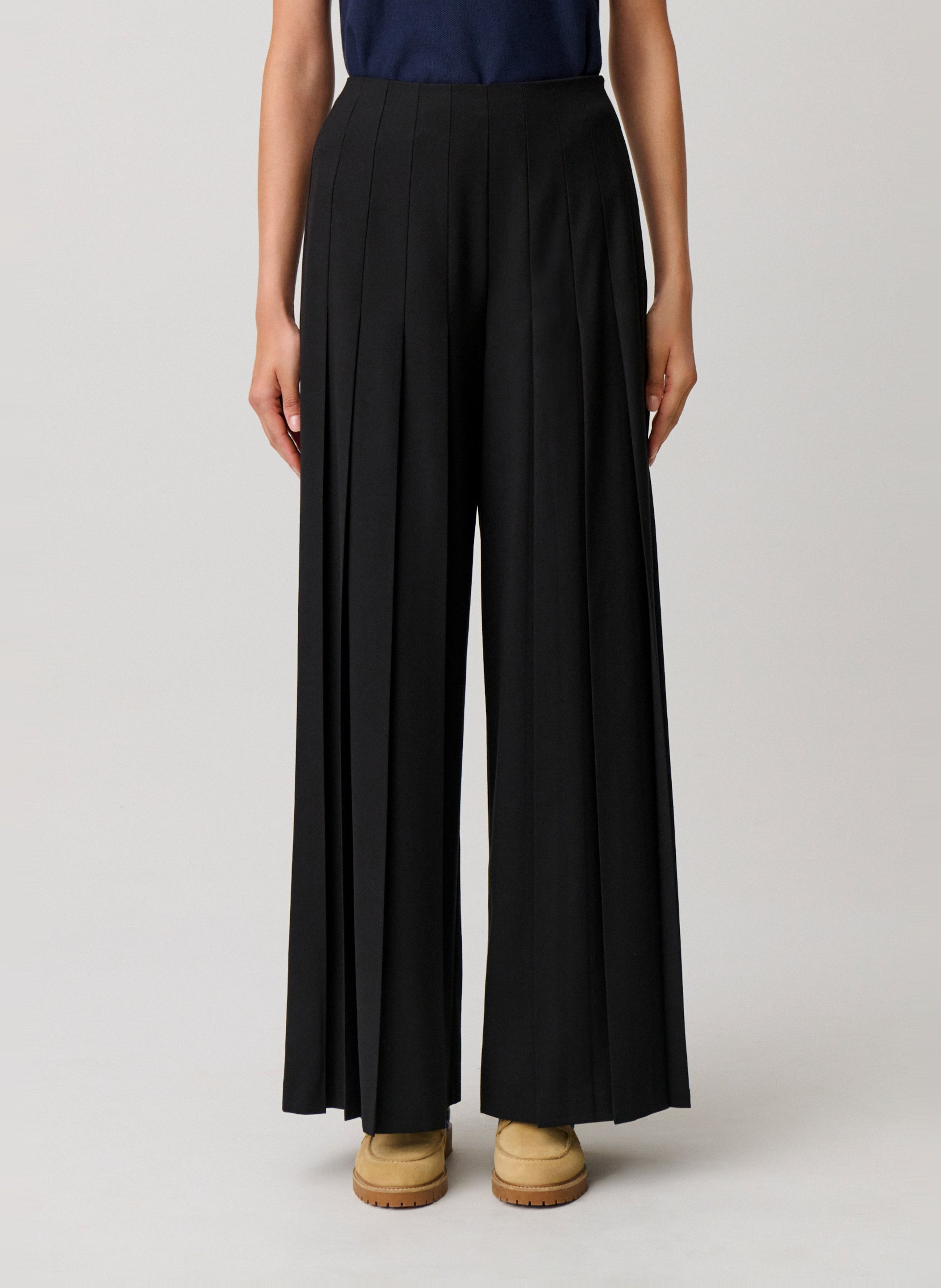 Pantalon large plissé CLAUDIE PIERLOT Noir