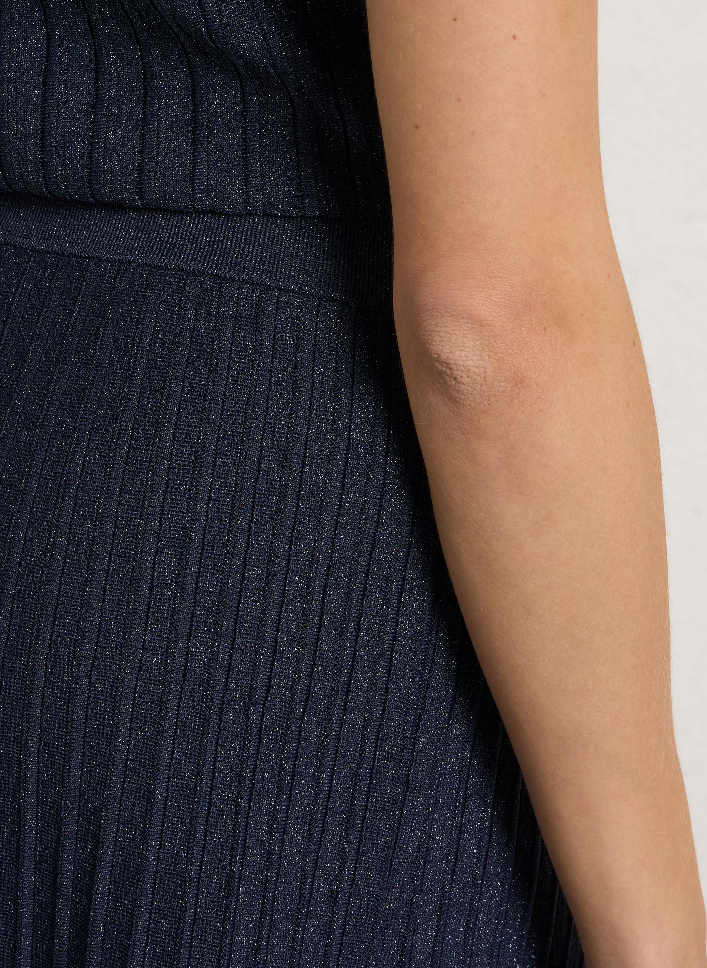 Jupe longue en maille pailletée olympe MAISON 123 Violet