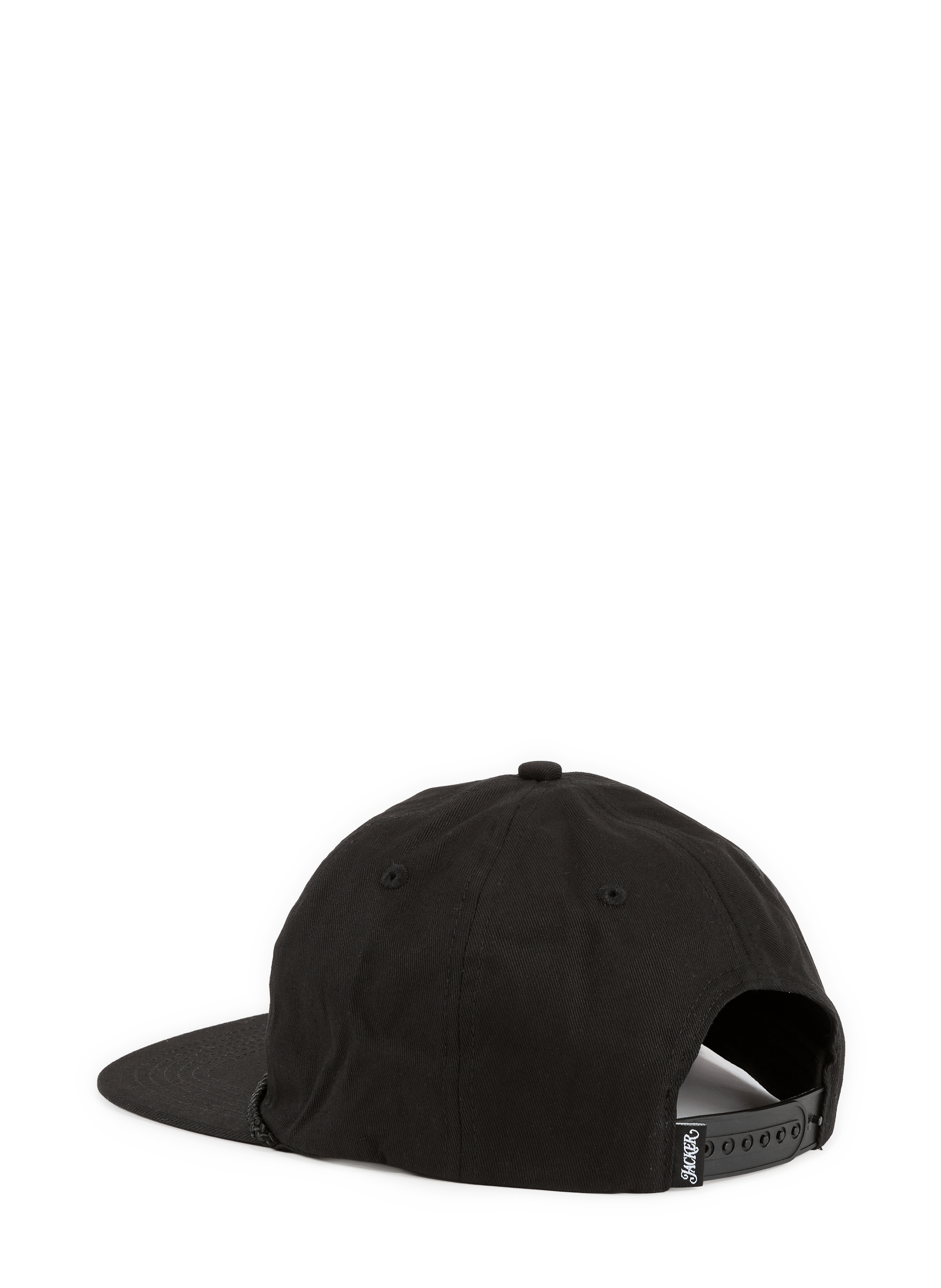 Casquette à logo brodé en coton JACKER. Noir