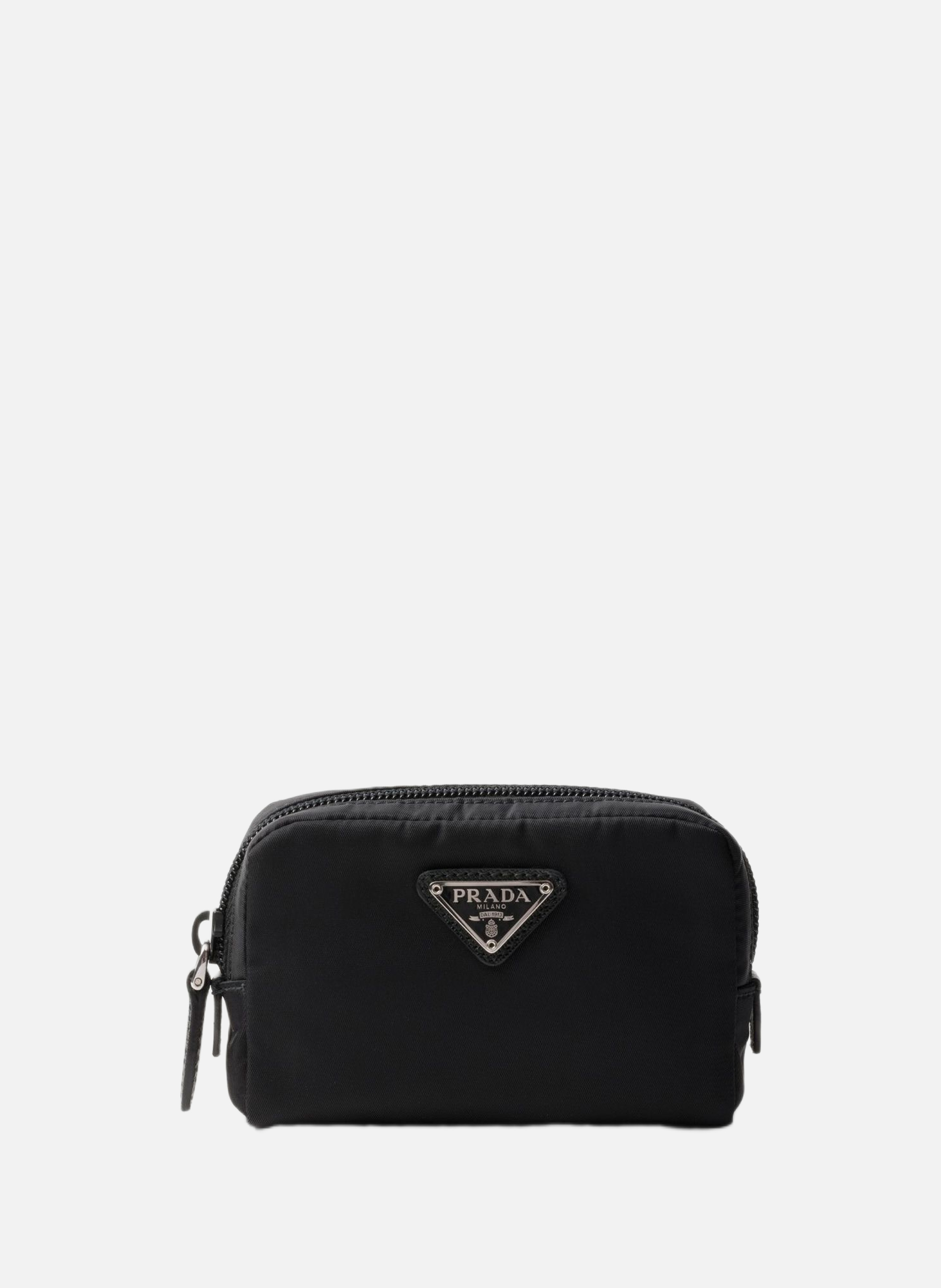 Micro pochette en re-nylon PRADA Noir