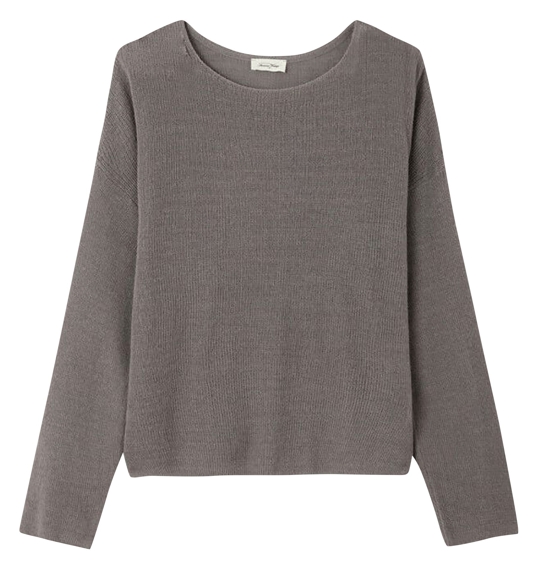 Pull oversize en coton et alpaga liucity AMERICAN VINTAGE Gris