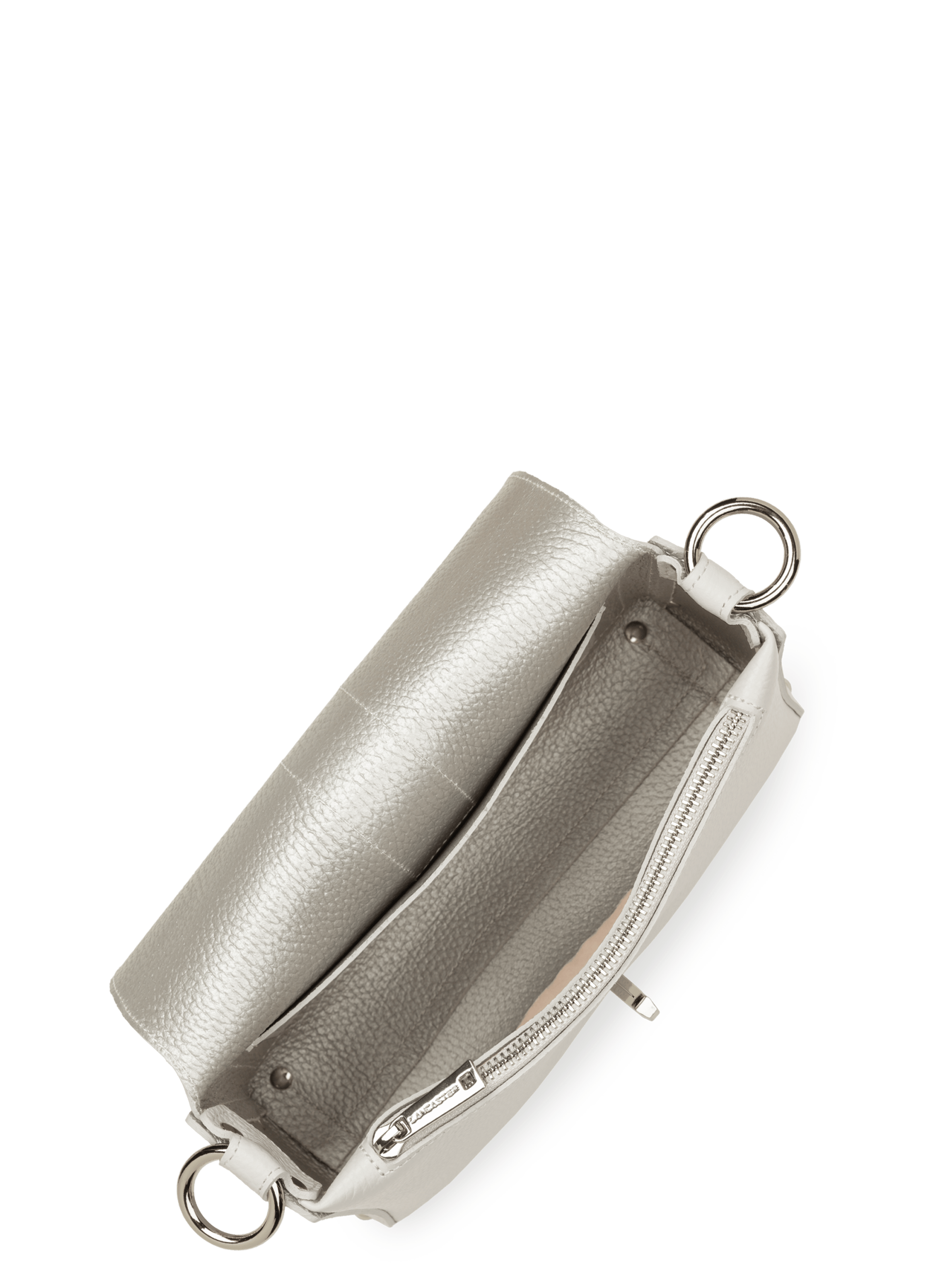 Small crossbody bag - top double LANCASTER Grey