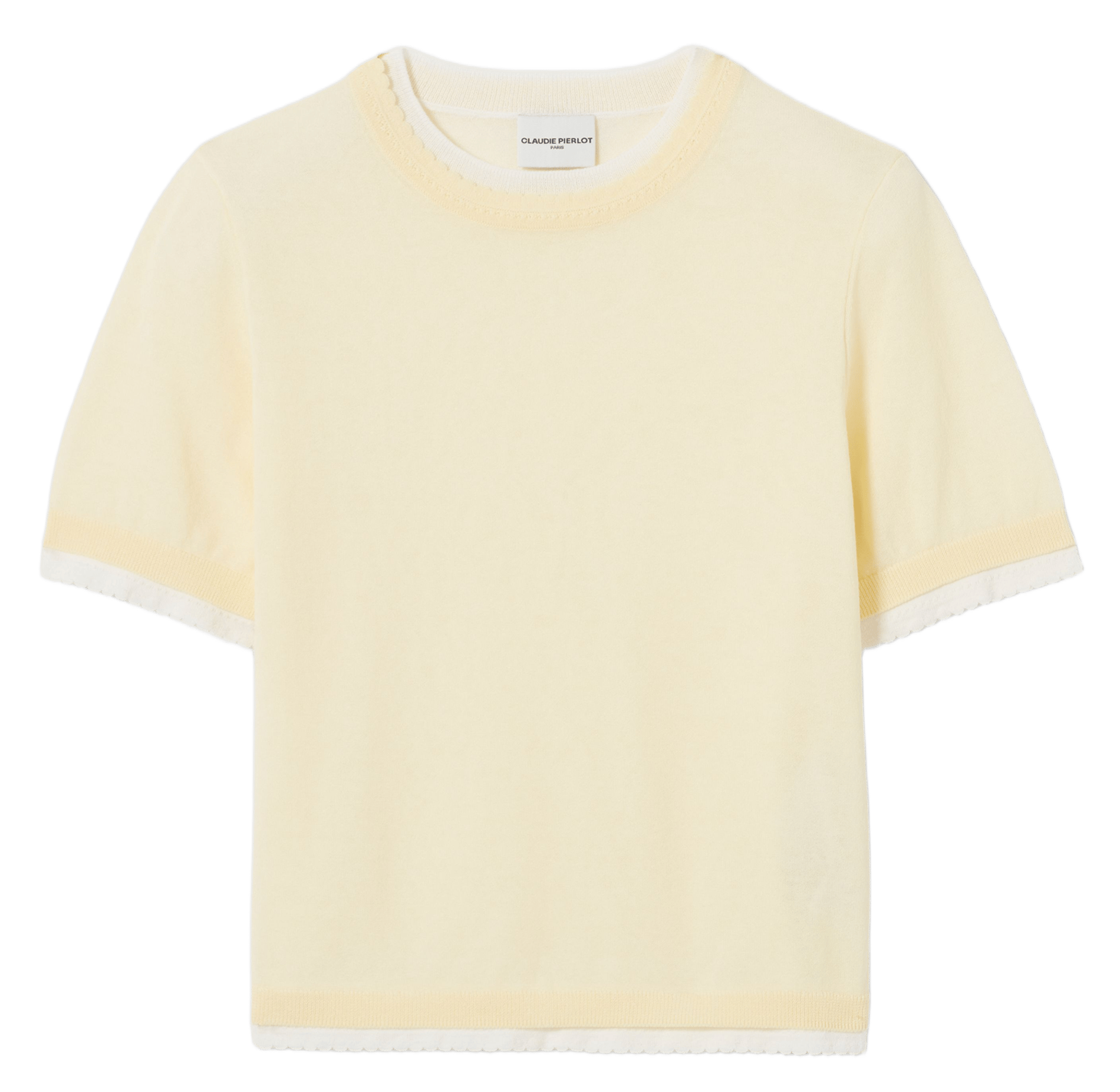 Pull droit en coton mélangé CLAUDIE PIERLOT Beige