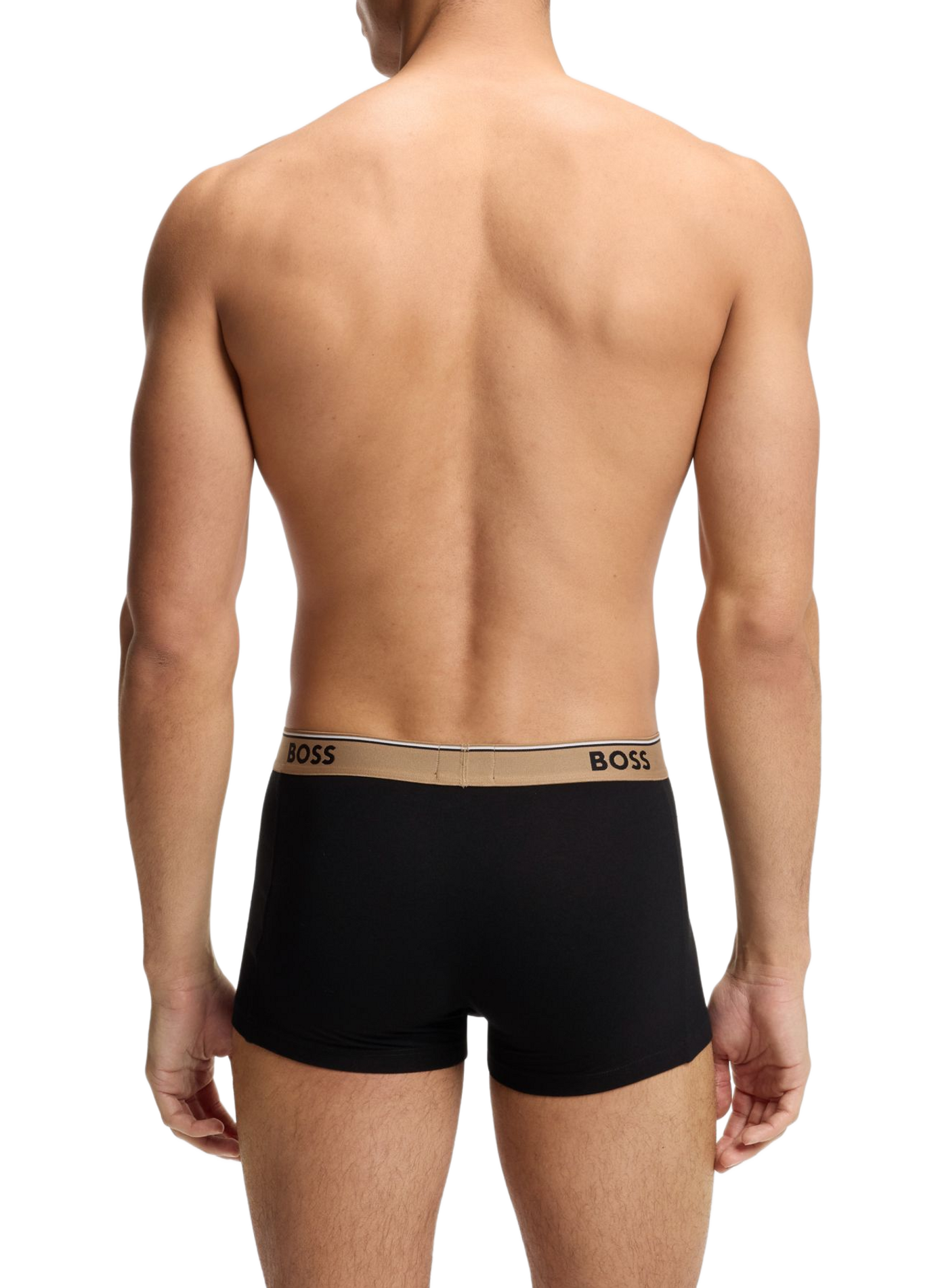 Set of 3 plain boxers in mixed cotton BOSS Multicolour