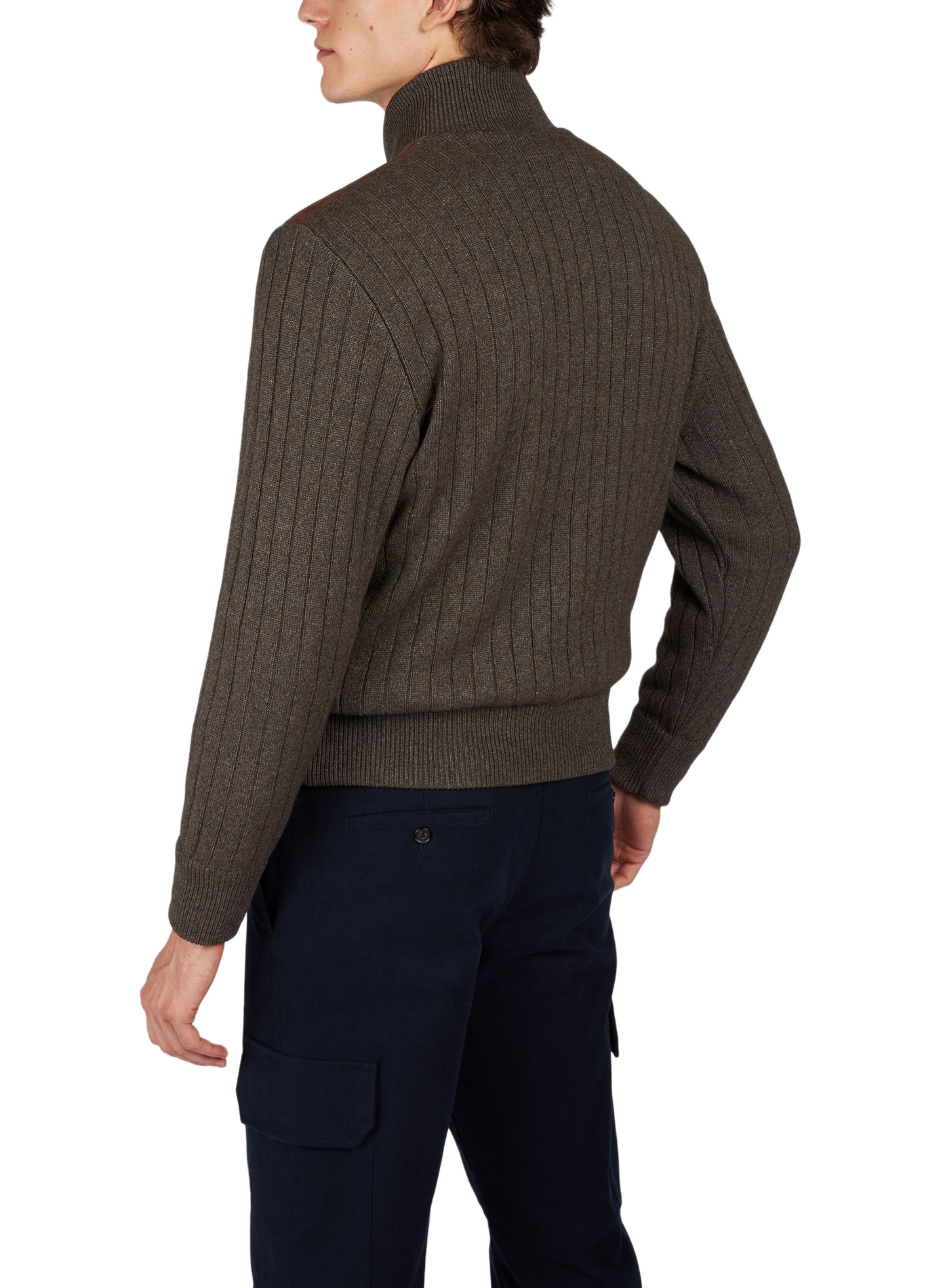 Bi-material vest in blended wool and cashmere PAUL & SHARK Beige