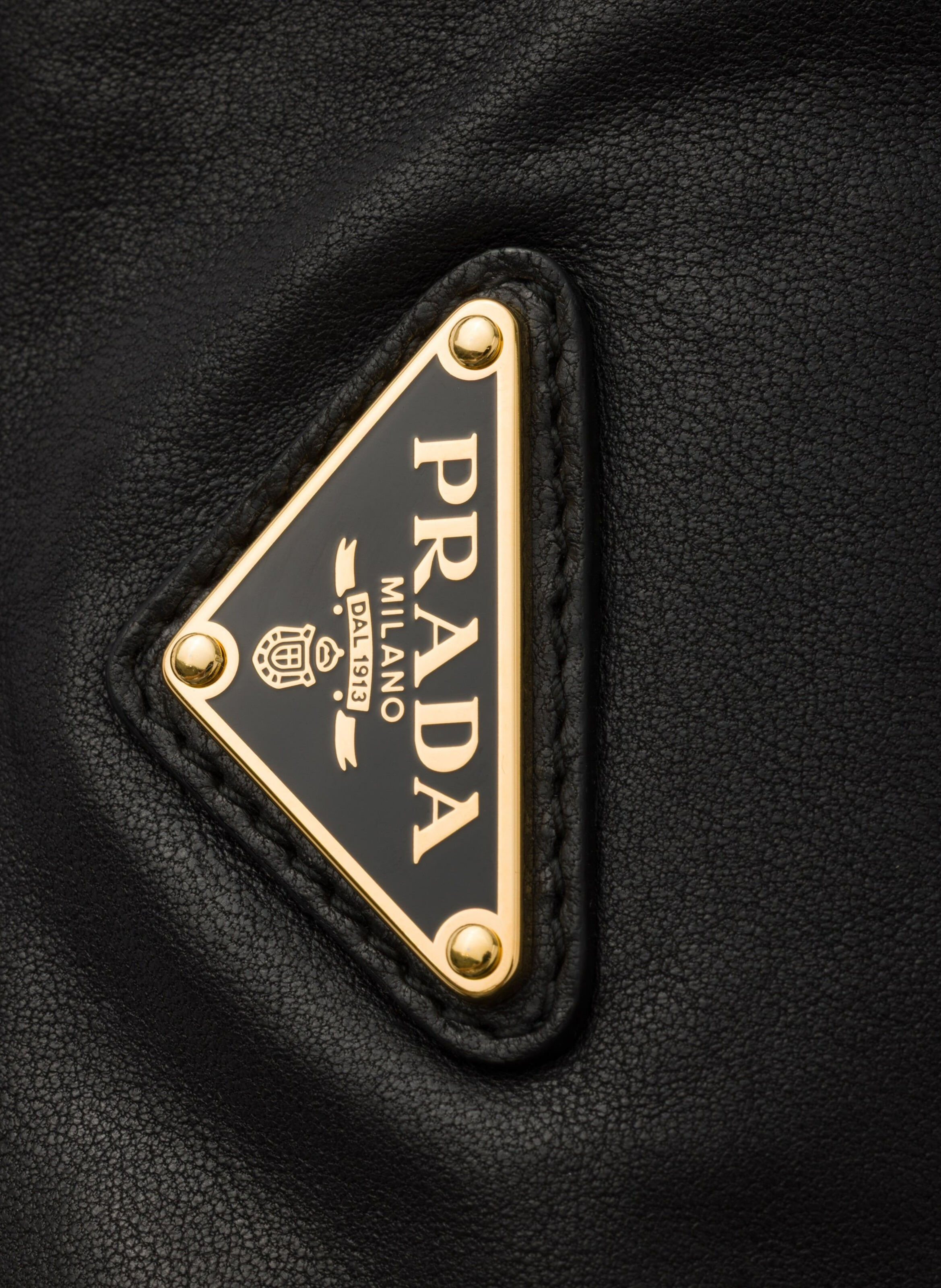 Mini sac prada explore en cuir nappa PRADA Noir