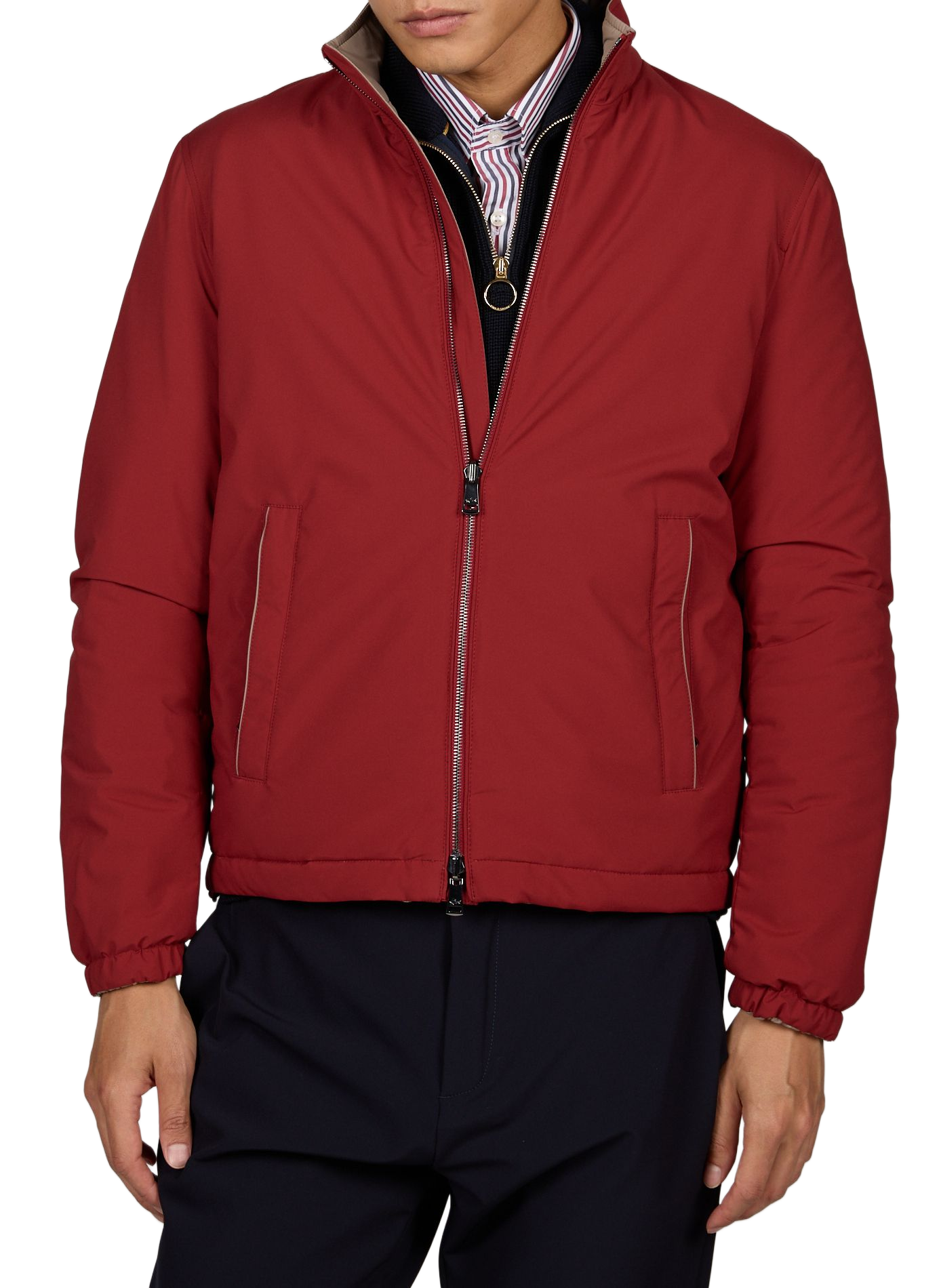 Straight zip-up jacket with high collar PAUL & SHARK Multicolour