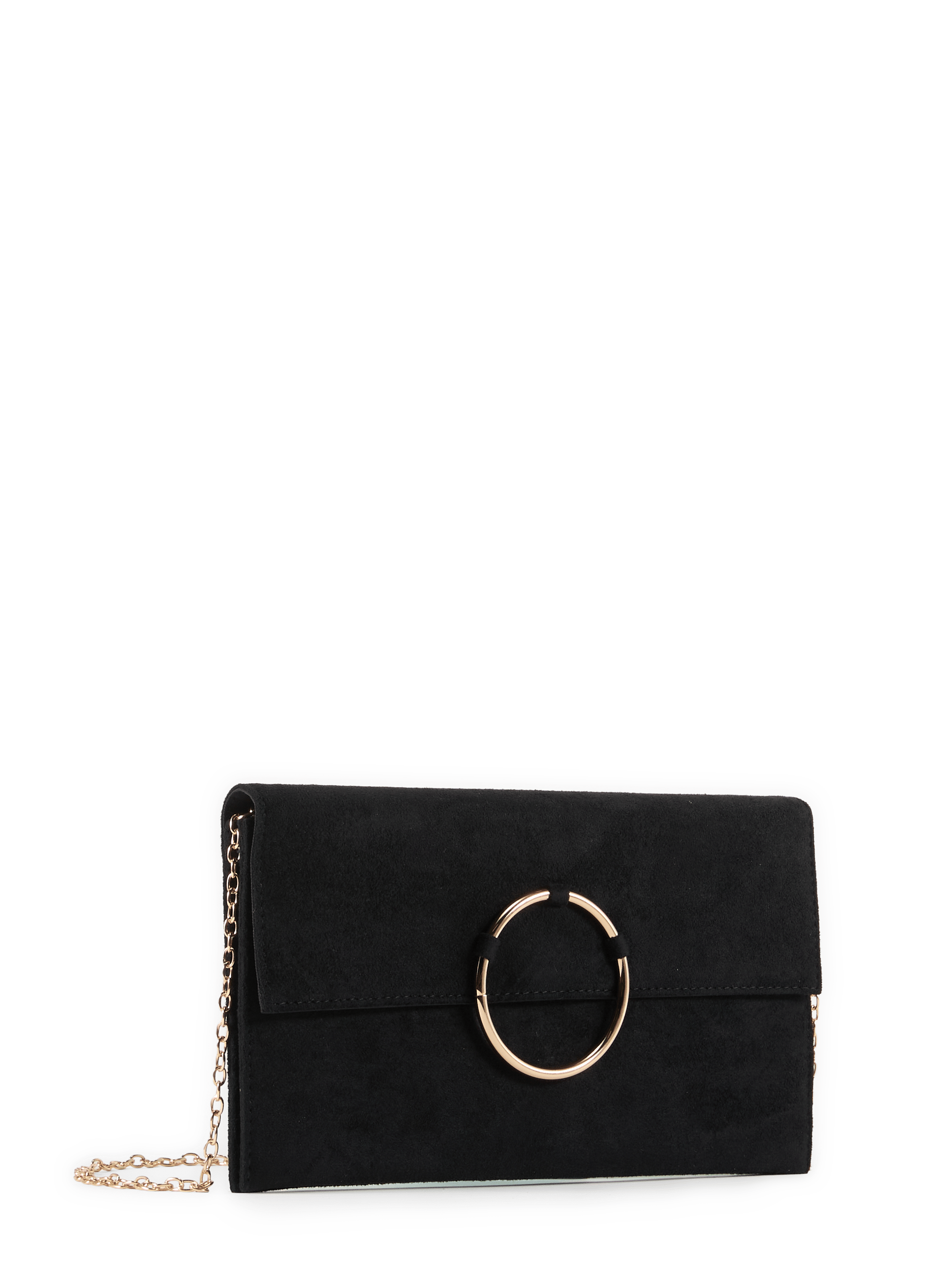 Bolso de hebilla de ante AU PRINTEMPS PARIS Negro