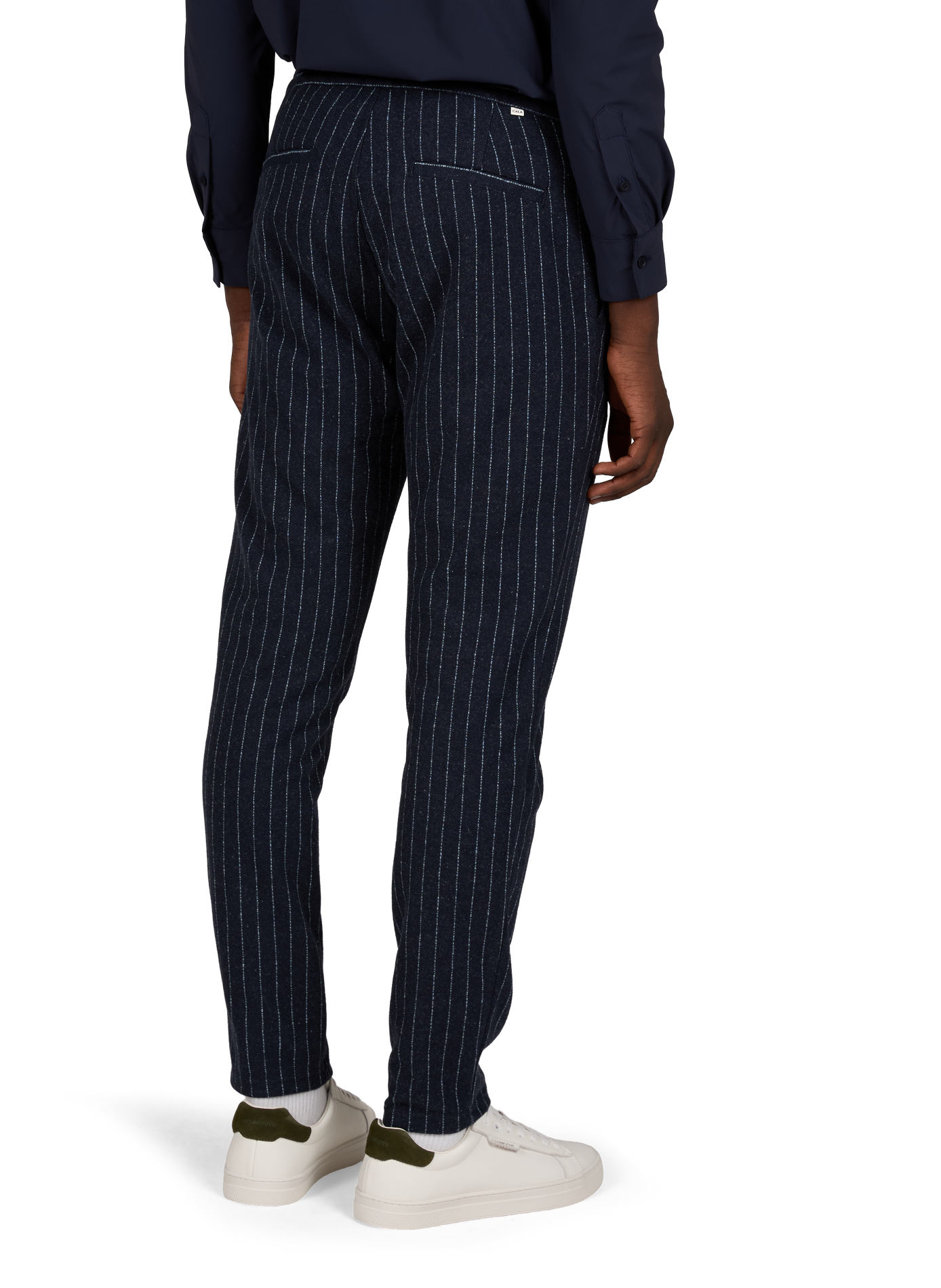 Thomas Leni Striped Straight Pants with Drawstrings 1789 CALA Blue