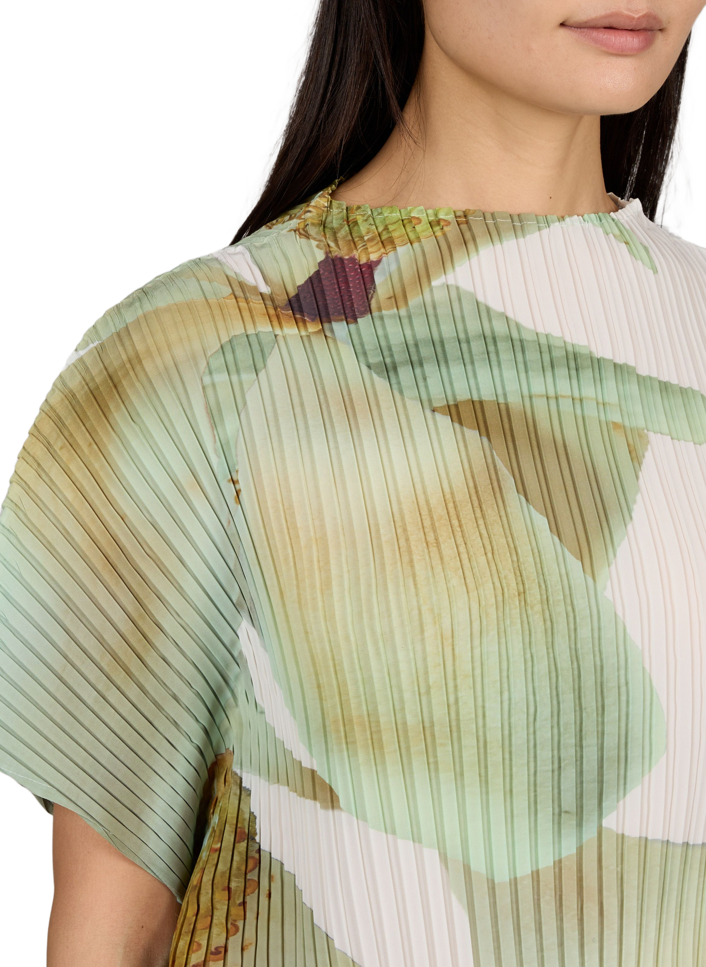 Pleated top with boat neckline ADOLFO DOMINGUEZ Multicolour