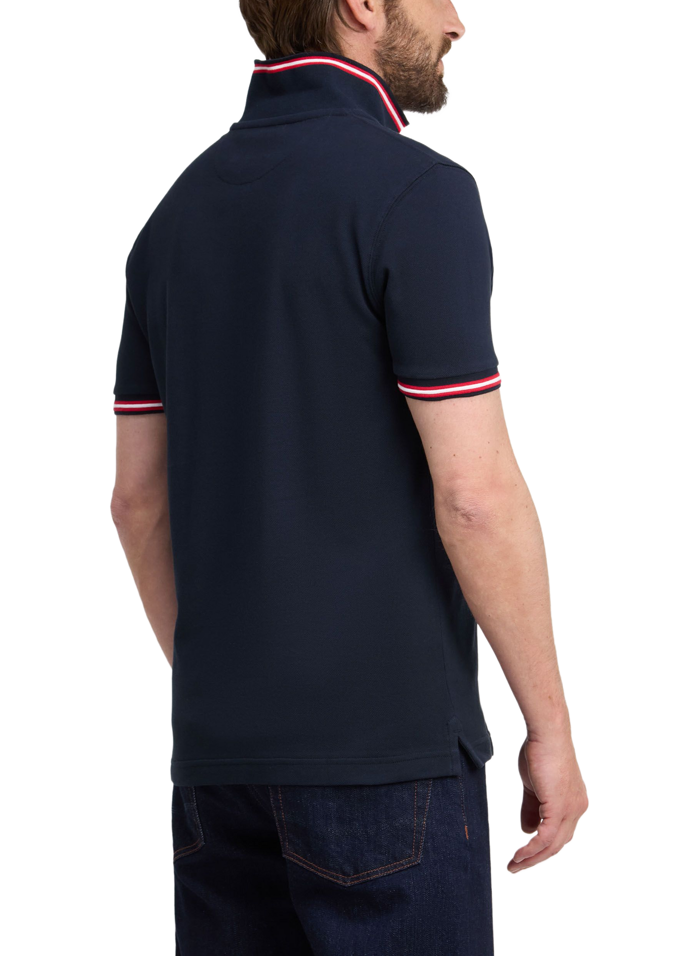 Polo droit à logo brodé en coton EDEN PARK Blue