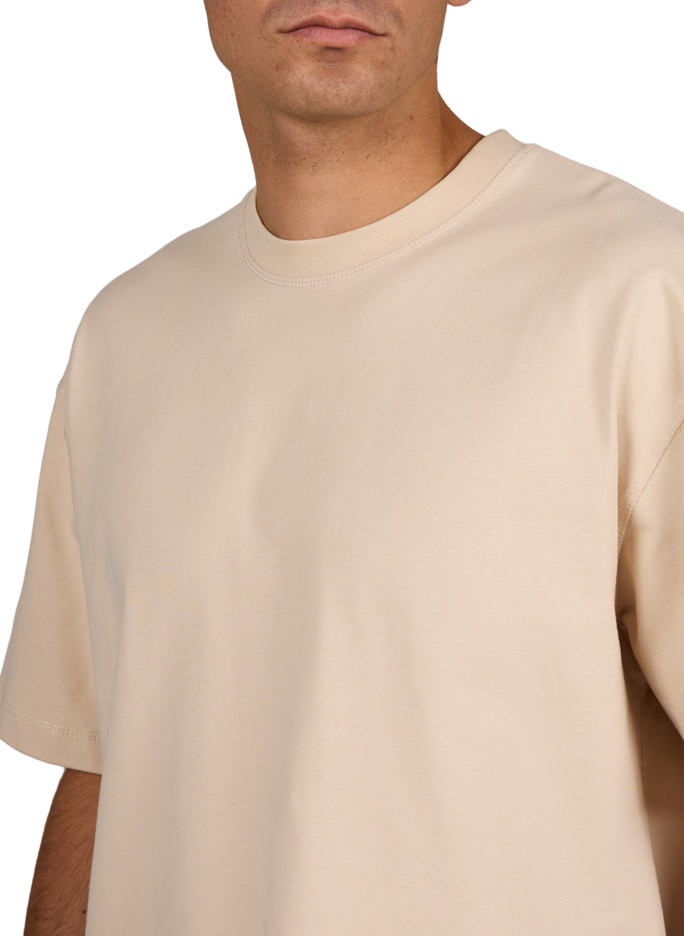 Oversized cotton T-shirt GERTRUDE Beige