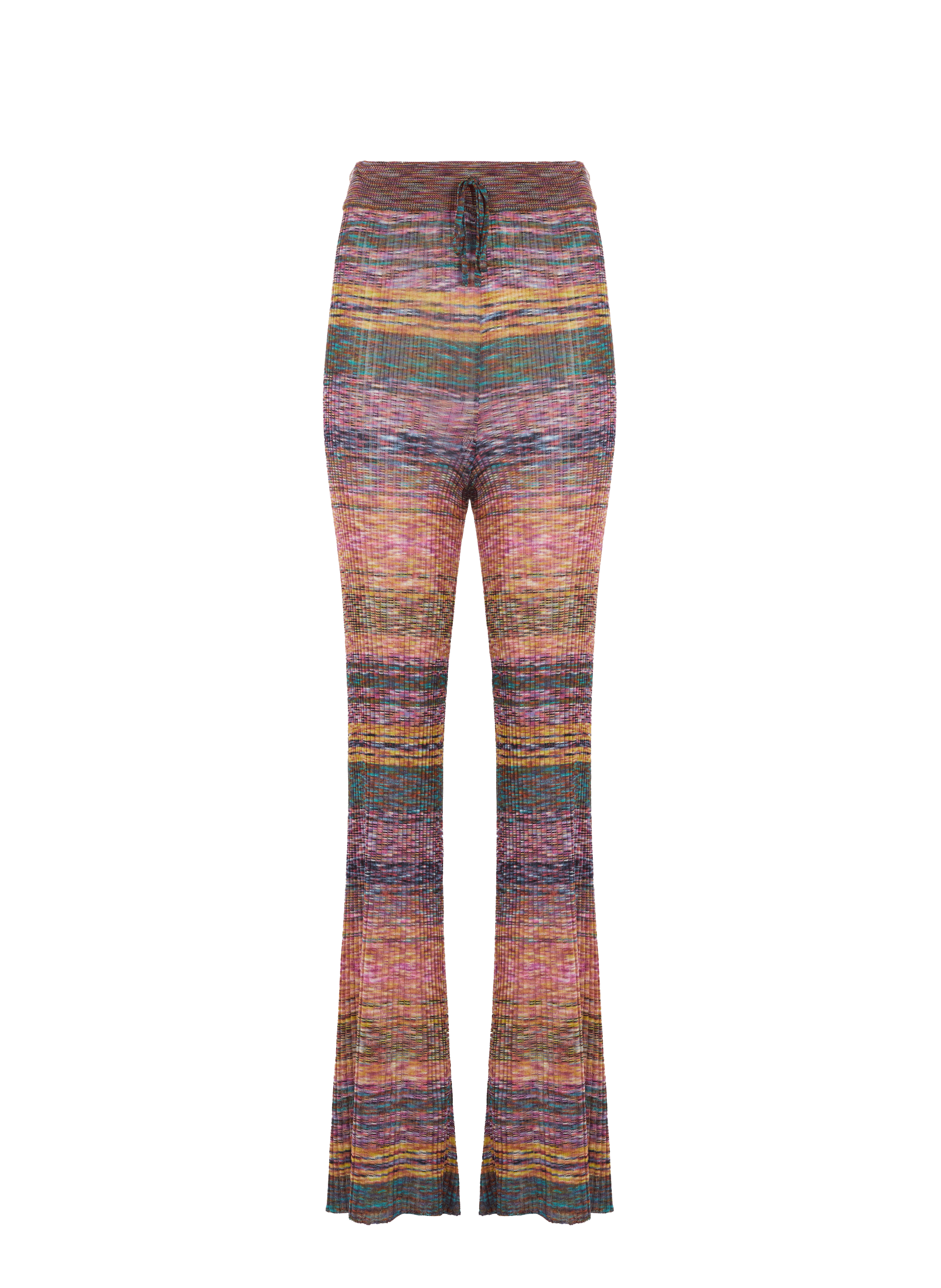 Pantalon rayé en viscose recylée