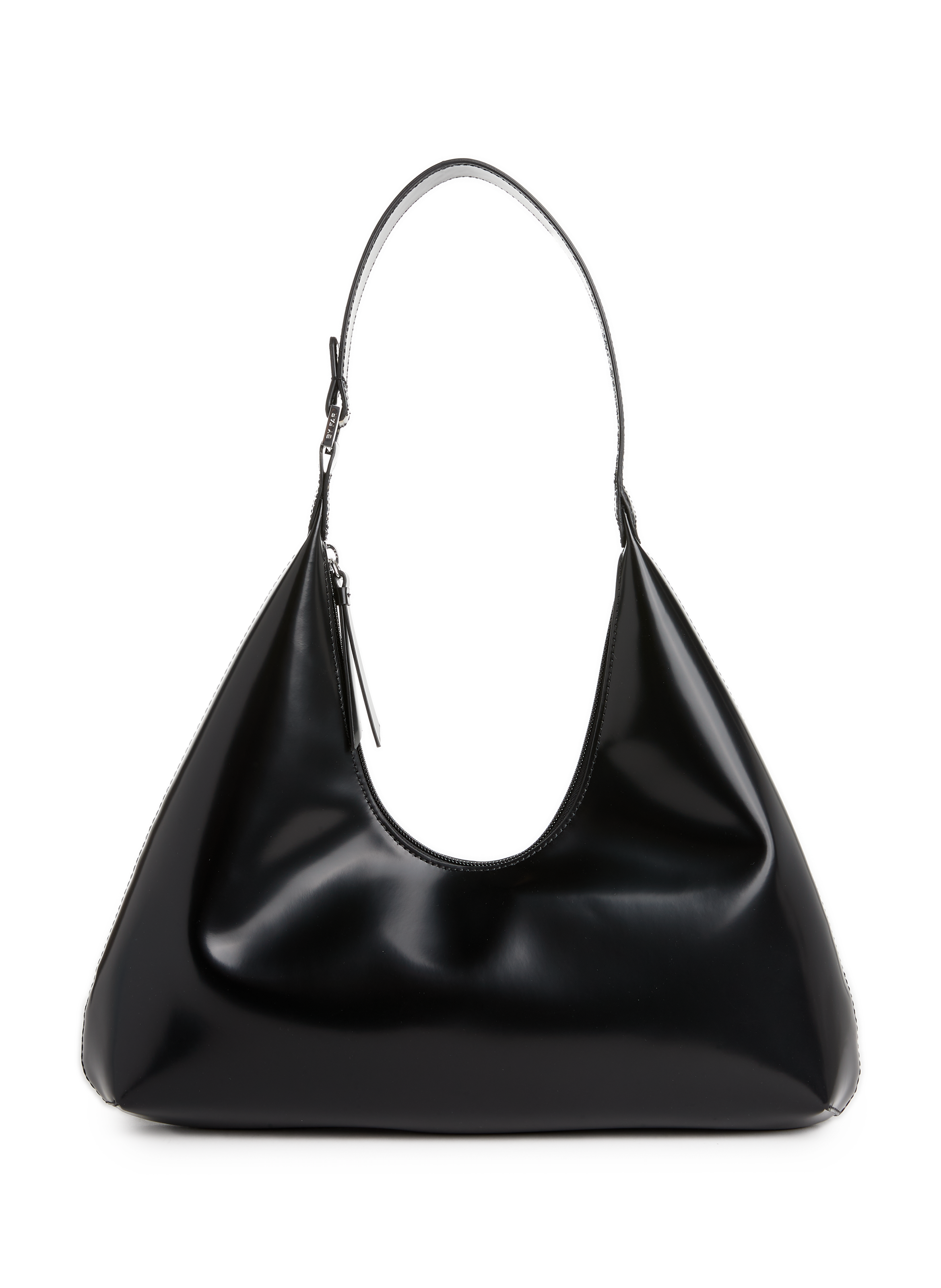 BY FAR Amber leather shoulder bag Black