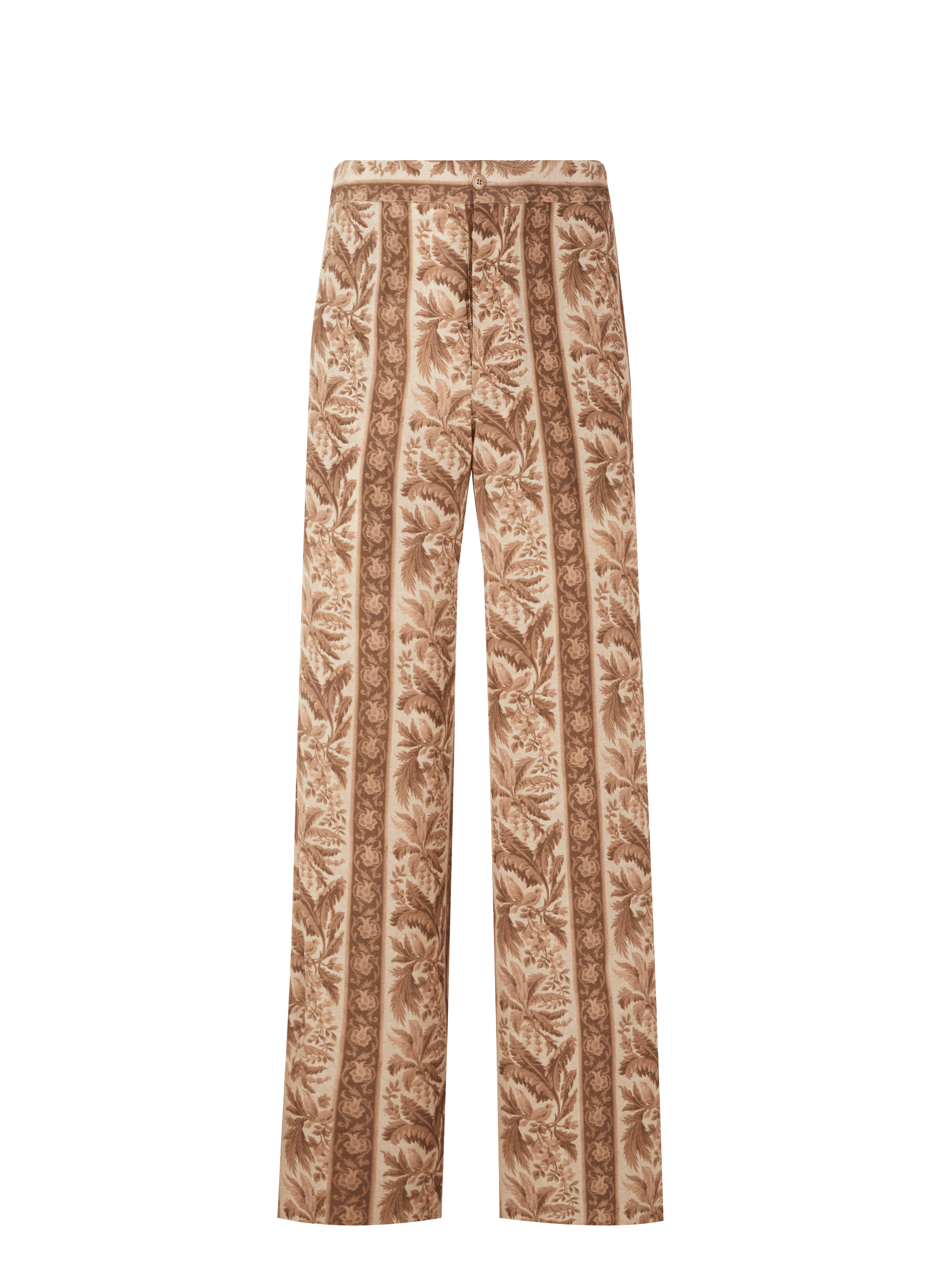 Pantalon à imprimé en soie