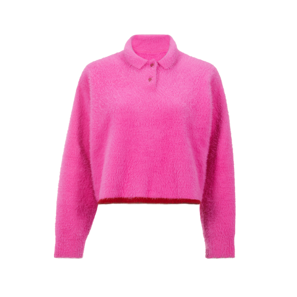 Shop Jacquemus Le Polo Neve Polo Jumper In Pink